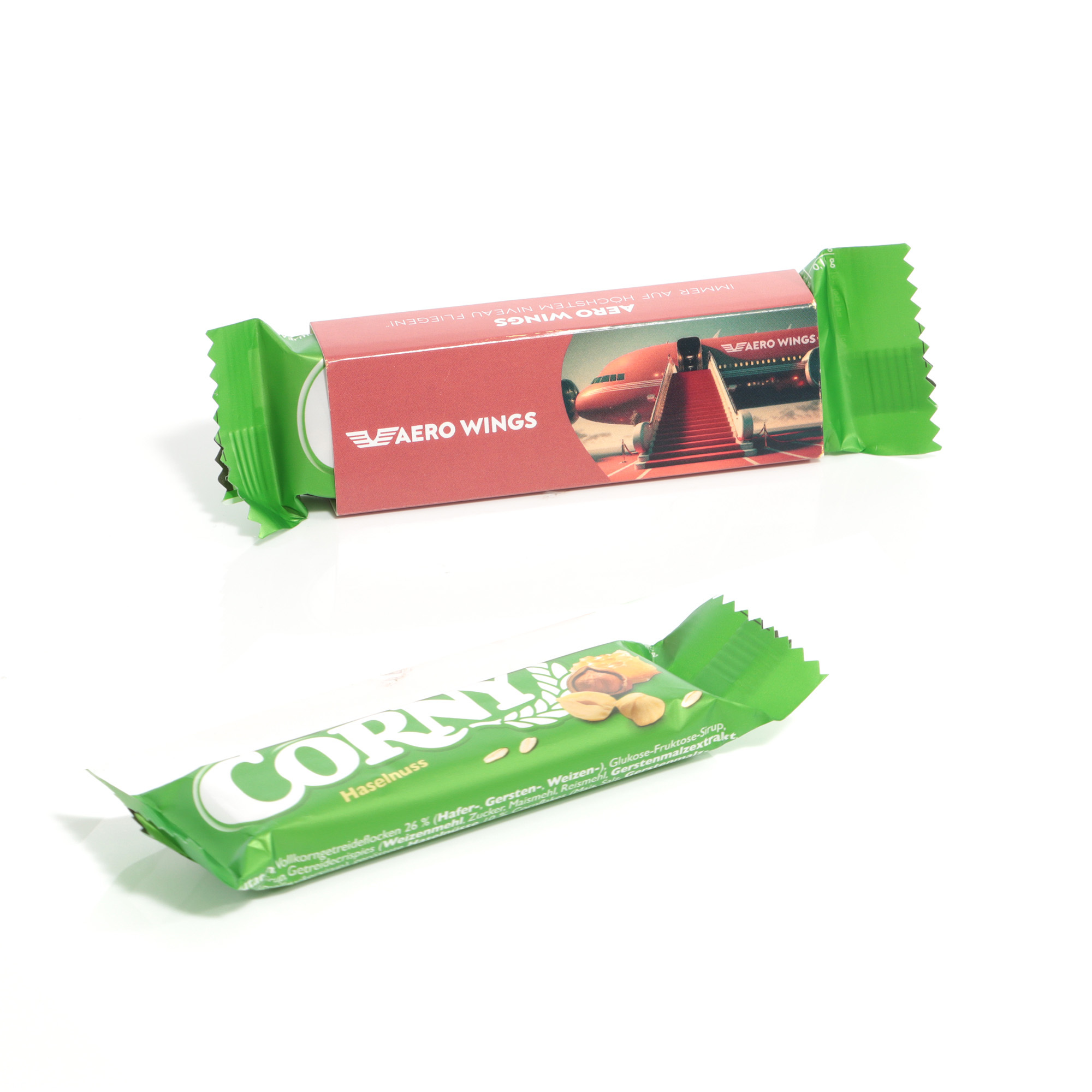 bb trading werbeartikel ag - Corny Müsliriegel 20 g - 25 g Schubkarton individual Design