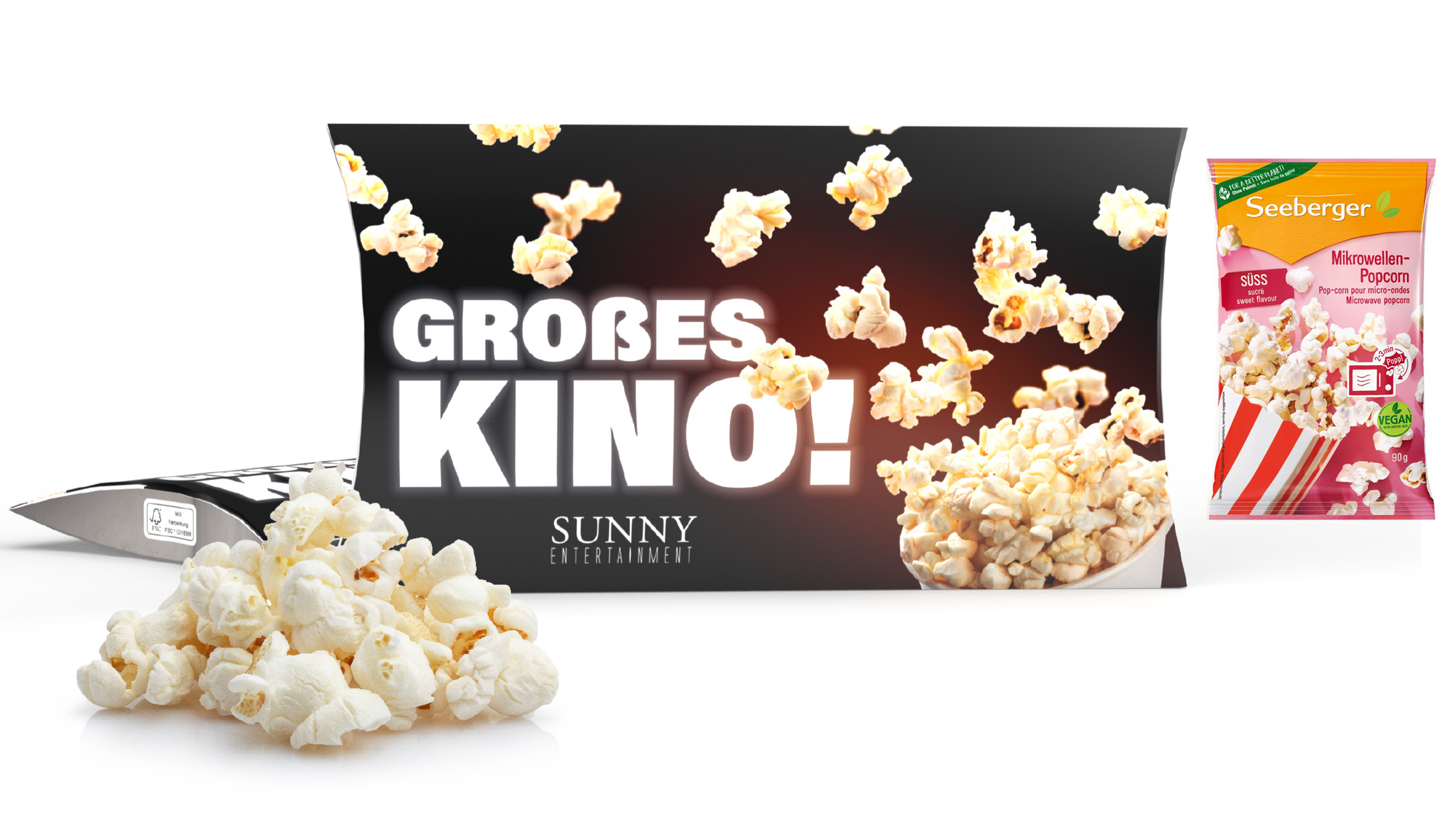bb trading werbeartikel ag - Seeberger Mikrowellen Popcorn 90 g Box vollflächig bedruckbar