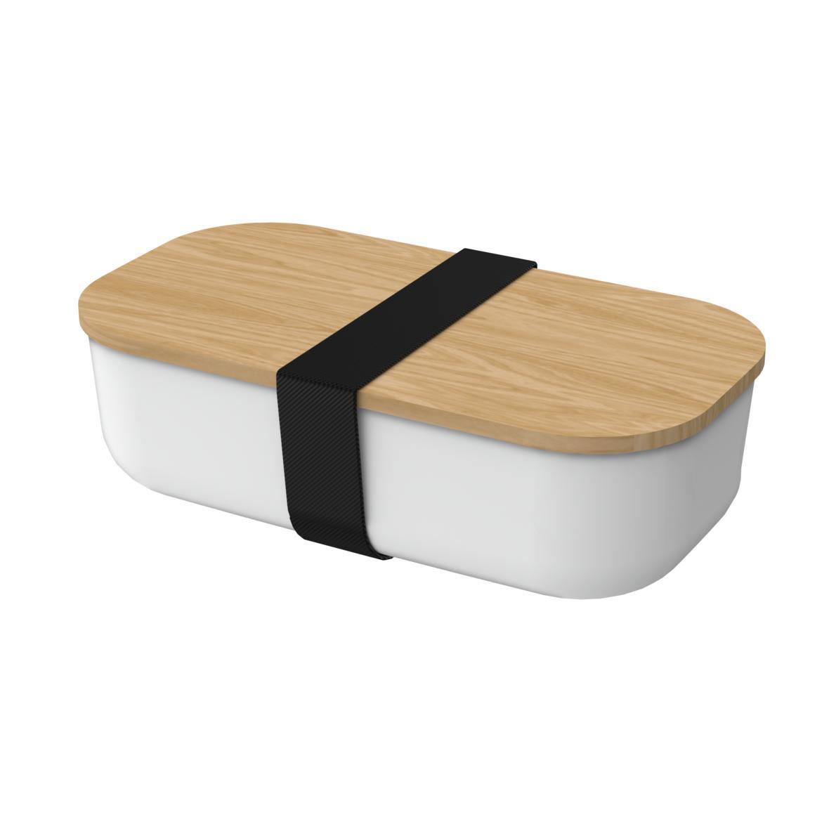 bb trading werbeartikel ag - Lunchbox mit Buchenholz-Deckel Made in Germany