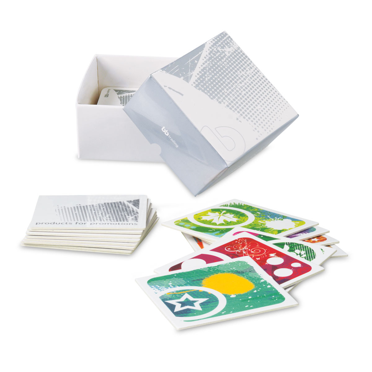 bb trading werbeartikel ag - Memo-Spiel 2 x 12 Karten 450 g/m² in Kartonbox 6 x 6 cm
