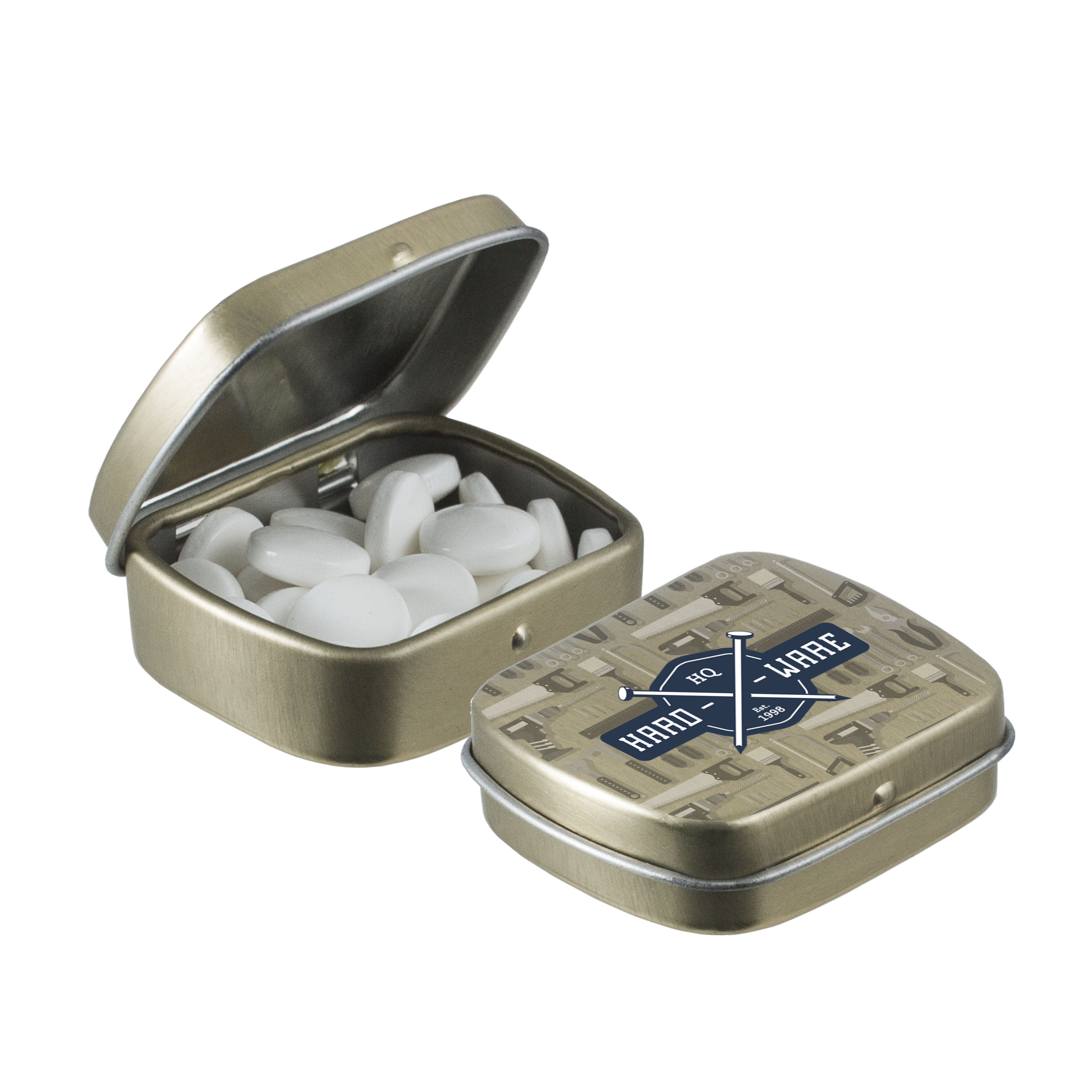 bb trading werbeartikel ag - Mini mint tin with peppermint pastilles Made in EU 9 g