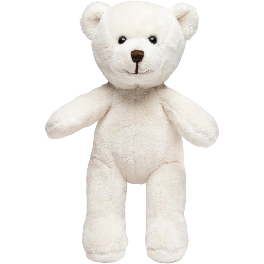 bb trading werbeartikel ag - Plush toy bear Travis 13 cm with colorful triangular scarf