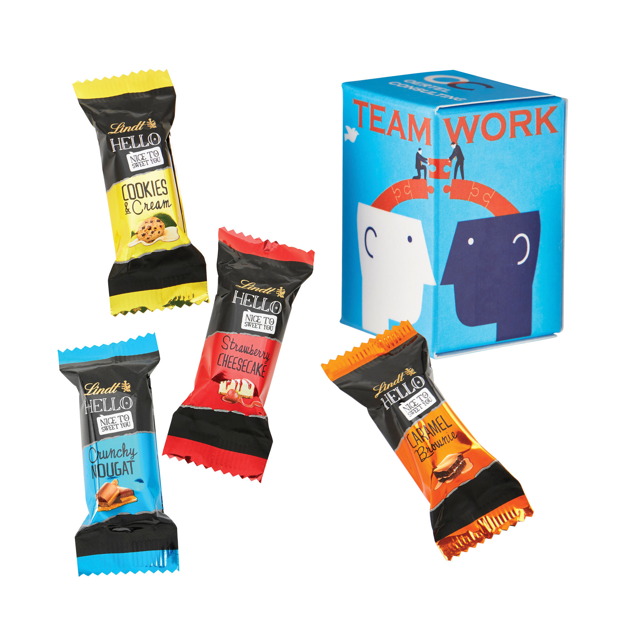 bb trading werbeartikel ag - Lindt Hello Mini in Mini Box Ioanna 1 Stück Inhalt sortenrein