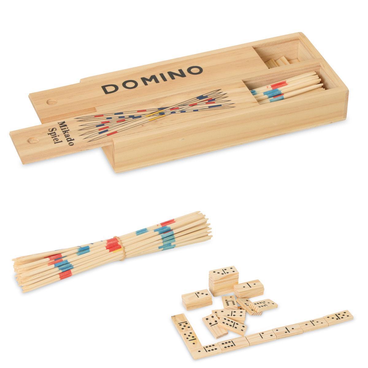 bb trading werbeartikel ag - Set de jeu Domino et Mikado emballé sous film plastique