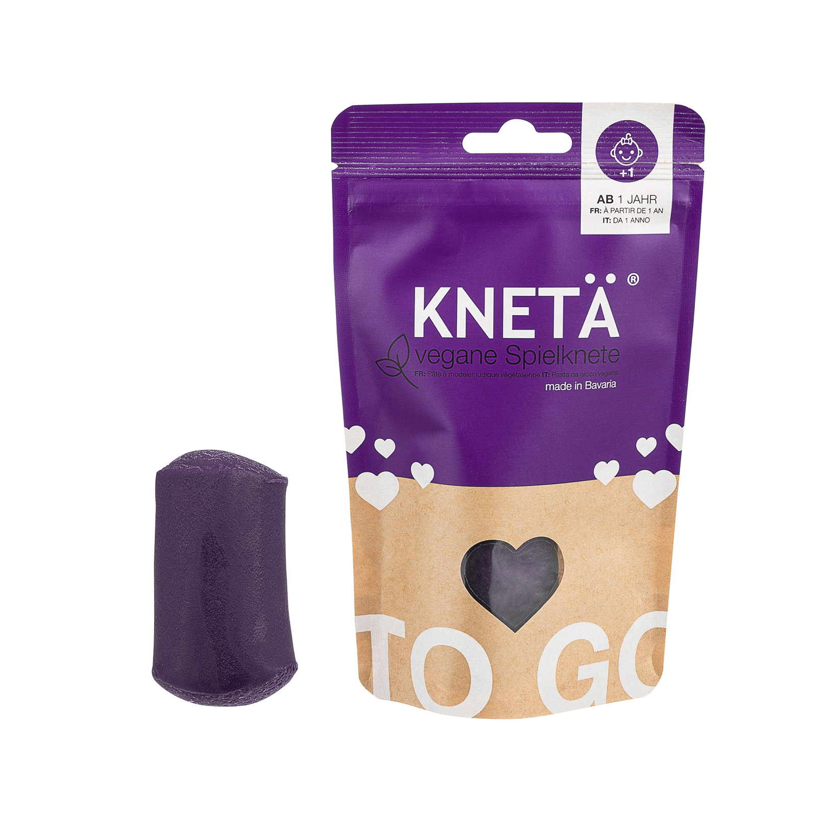 bb trading werbeartikel ag - Vegane Knete 100 g Papierbeutel Made in Germany 6 Farben