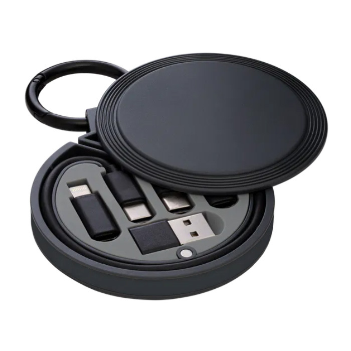 bb trading werbeartikel ag - 6-in-1 Ladekabel Samuel Kunststoff/Silikon 6 Kombinationen