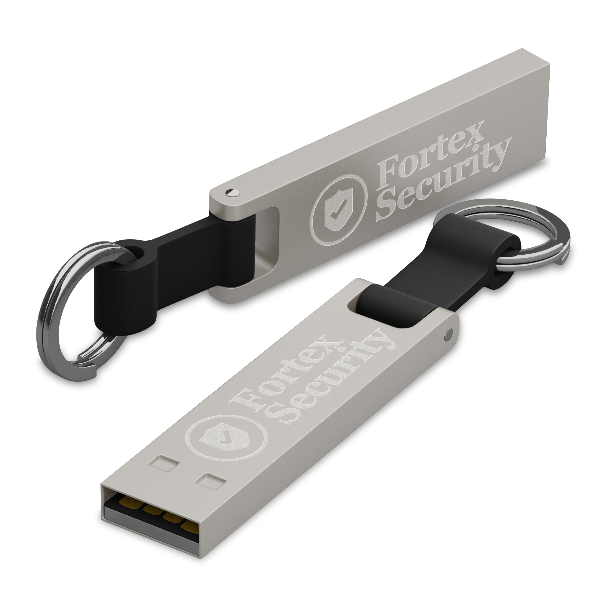 bb trading werbeartikel ag - USB Memory Stick Cesarino Metall 16 GB 2.0 mit Schlüsselring