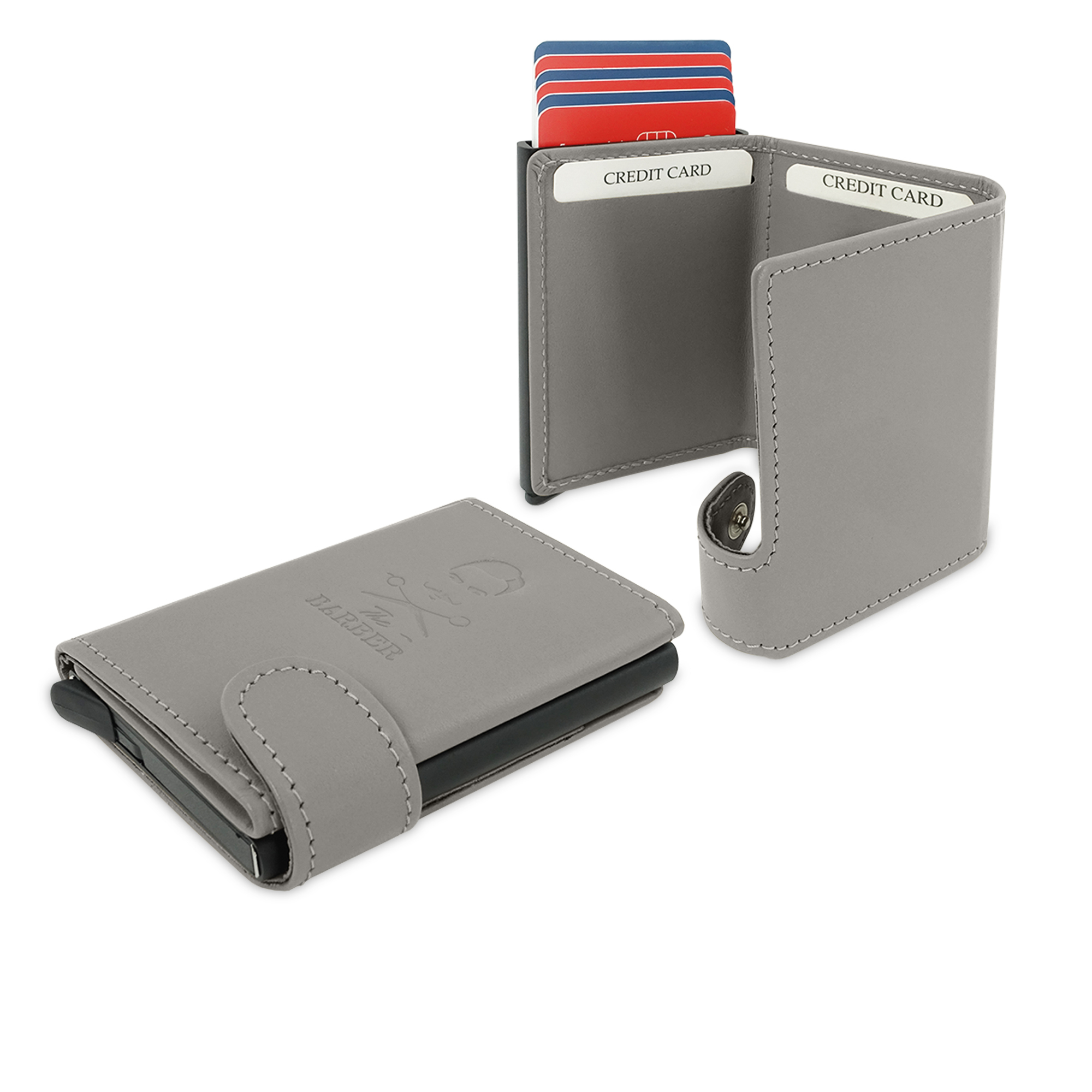 bb trading werbeartikel ag - RFID Kartenhalter/Portemonnaie Omari Leder/Aluminium Made in EU