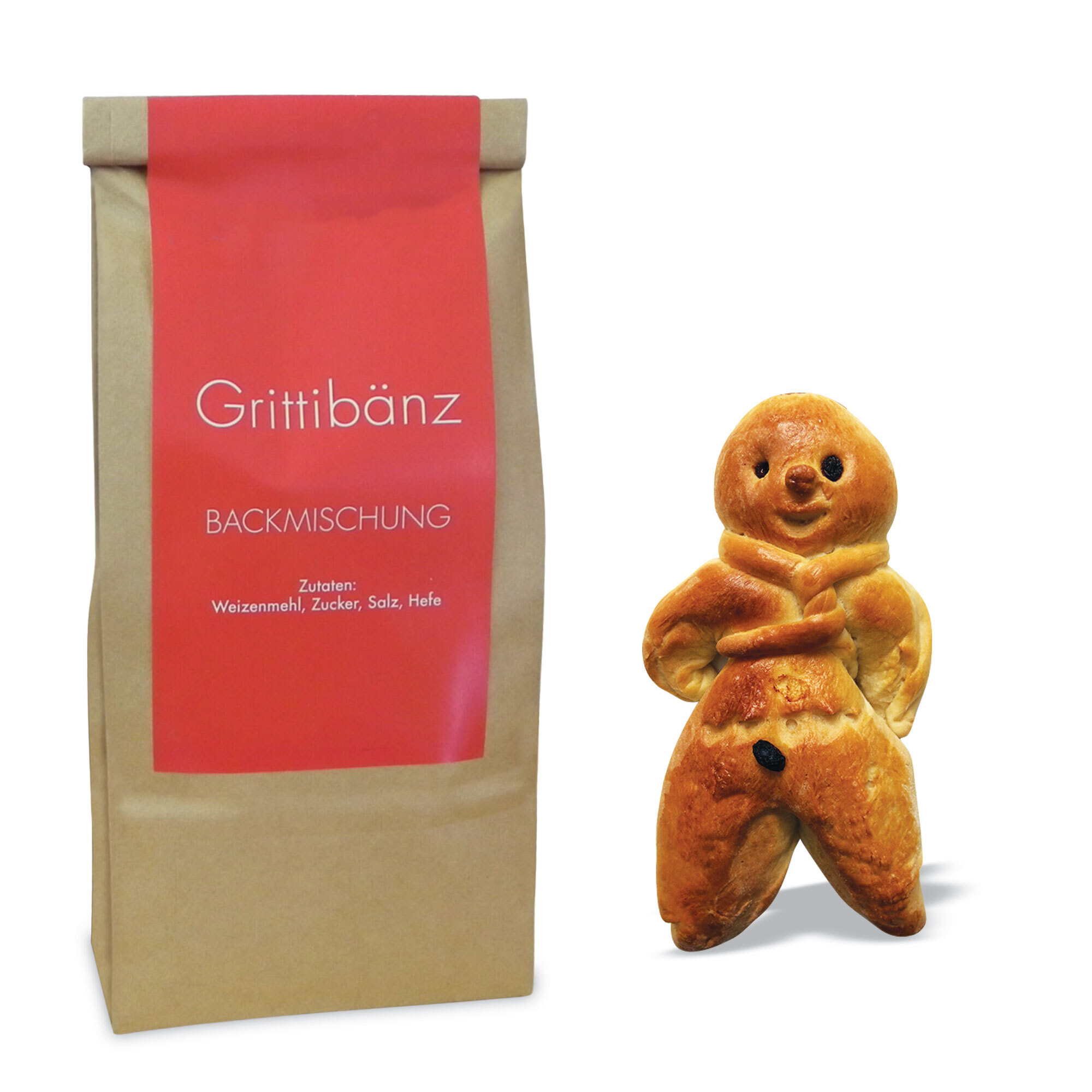 bb trading werbeartikel ag - Grittibänz Backmischung 500 g 6 Monate haltbar Swiss Made