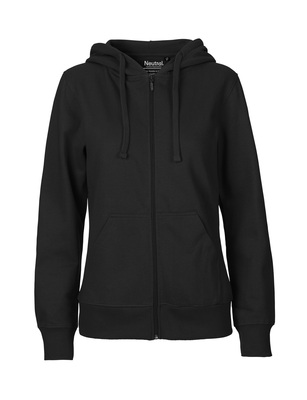 Neutral Damen Zip-Hoodie Bio-Baumwolle 300 g/m² mit Logo bedrucken