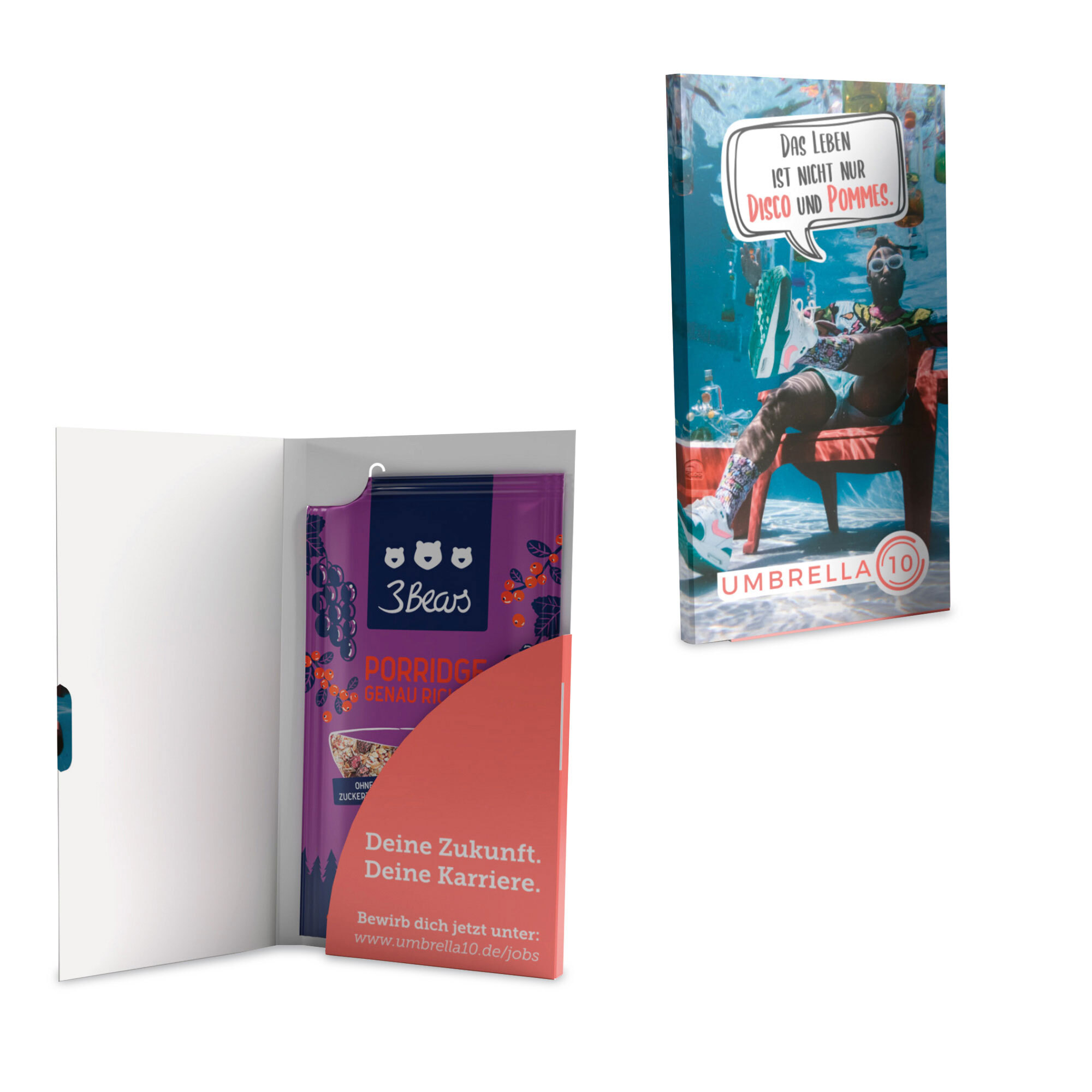 bb trading werbeartikel ag - Porridge en carton FSC 50 g Made in Germany personnalisable