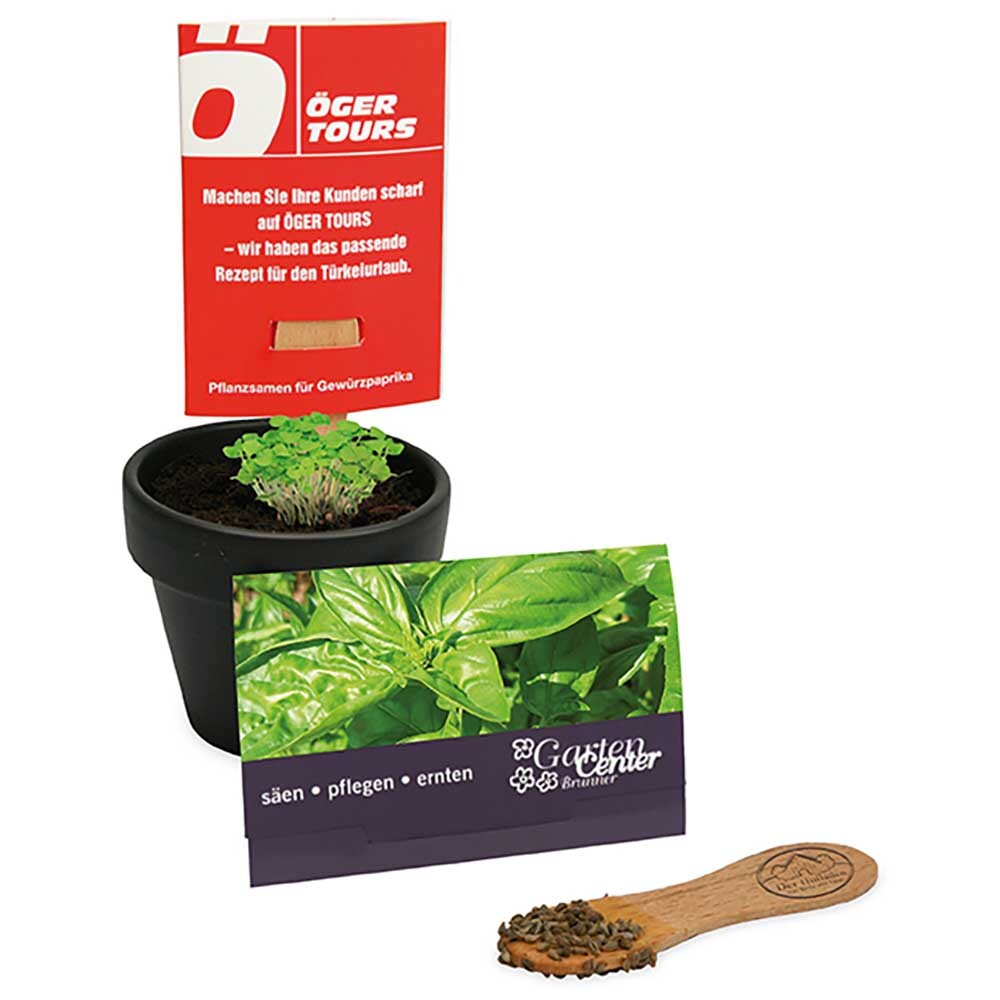 bb trading werbeartikel ag - Beech wood planting stick with card EU Made