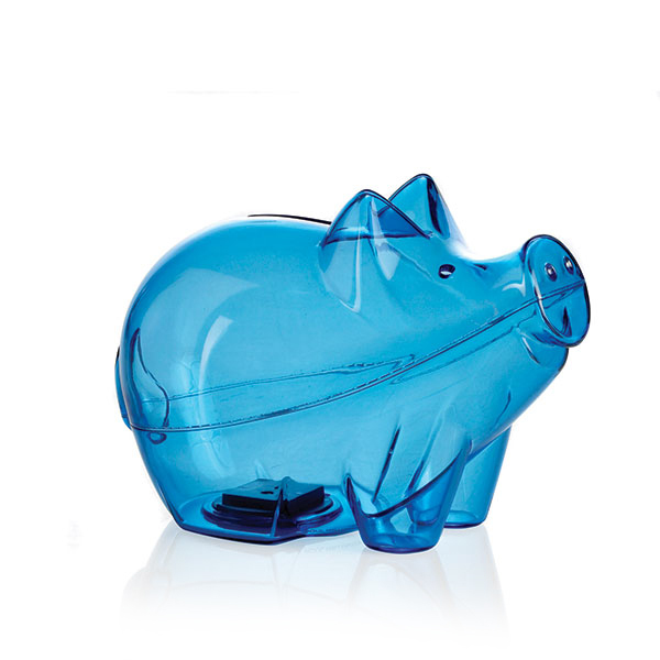 bb trading werbeartikel ag - Piggy bank made from recycled plastic in various colors