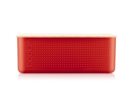 bb trading werbeartikel ag - Bodum Bistro bread bin with lid made of bamboo with grooves Made in EU