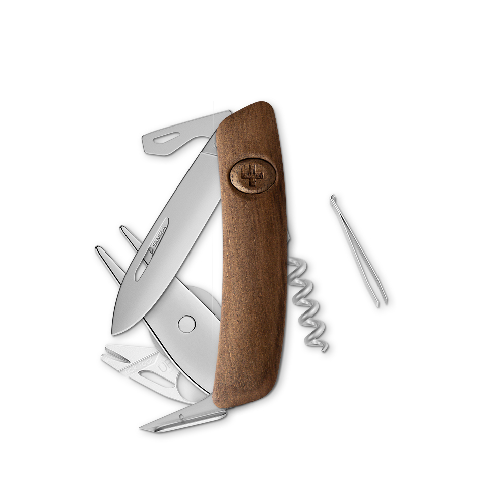 bb trading werbeartikel ag - Swiza Taschenmesser GO05TT mit 10 Funktionen Holzschale