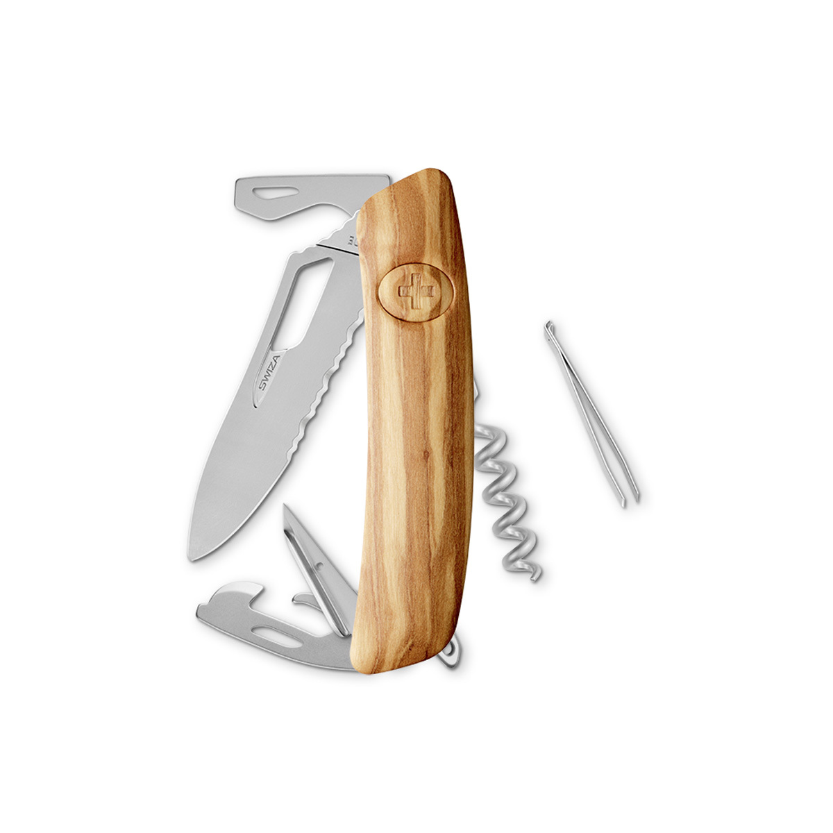 bb trading werbeartikel ag - Swiza pocket knife SH03 TR with 11 functions wooden scale