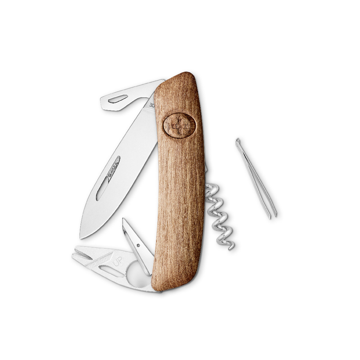 bb trading werbeartikel ag - Swiza Taschenmesser TT03 mit 11 Funktionen Holzschale