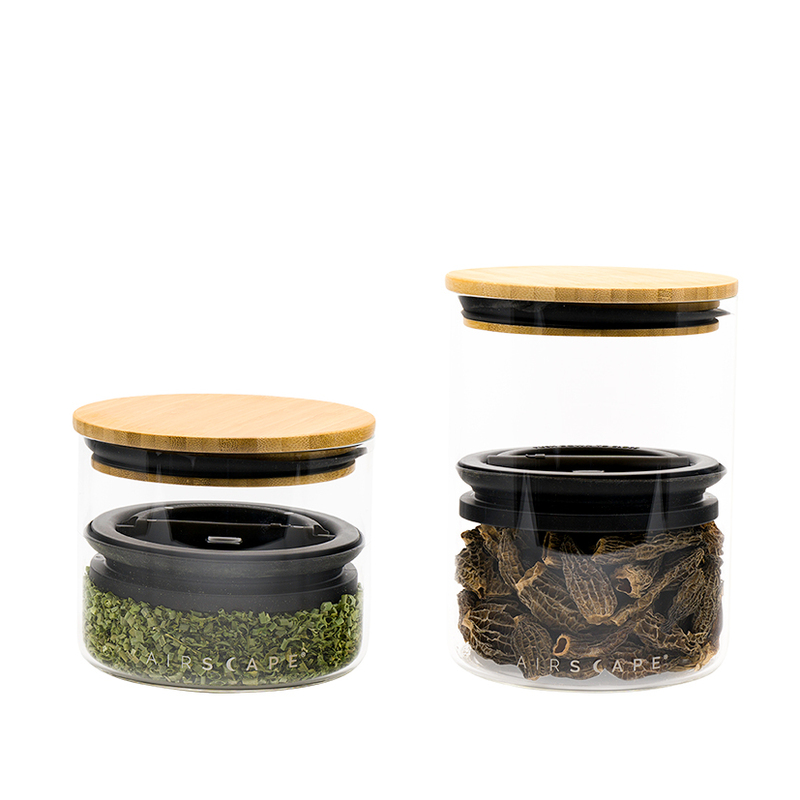Airscape® Frischhaltebox M aus Glas 1,9 l mit Logo bedrucken