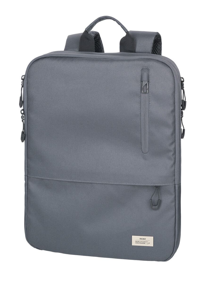 bb trading werbeartikel ag - Troika backpack Blue Cycle Expandable made of rPET