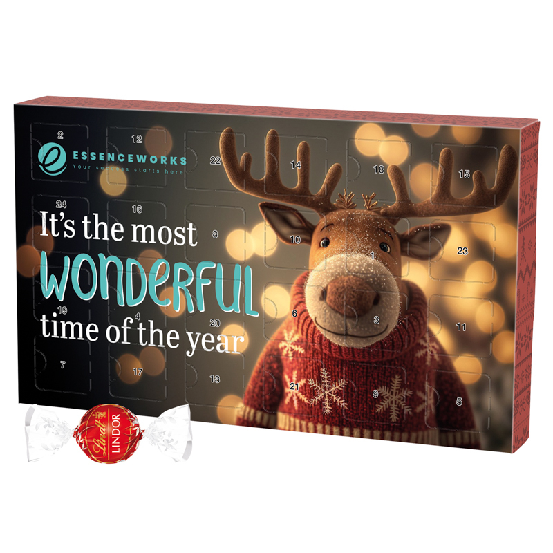 bb trading werbeartikel ag - Lindt Lindor Milchkugeln Adventskalender in FSC Karton