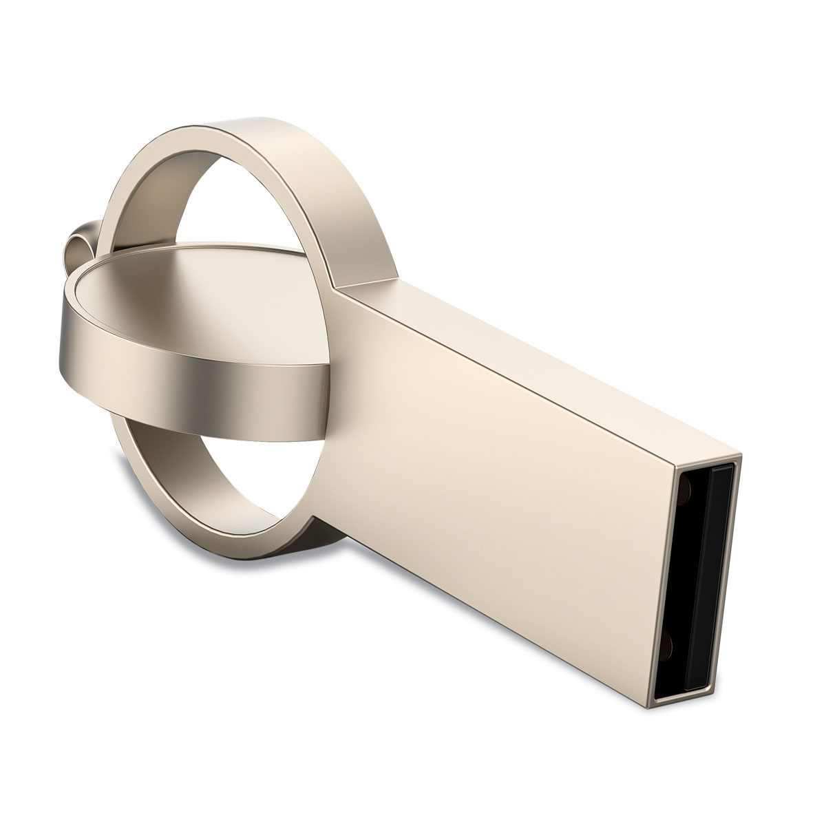 bb trading werbeartikel ag - Clé mémoire USB métal | 16 à 32 Go | 2.0 | 5 x 2,5 x 0,5 cm