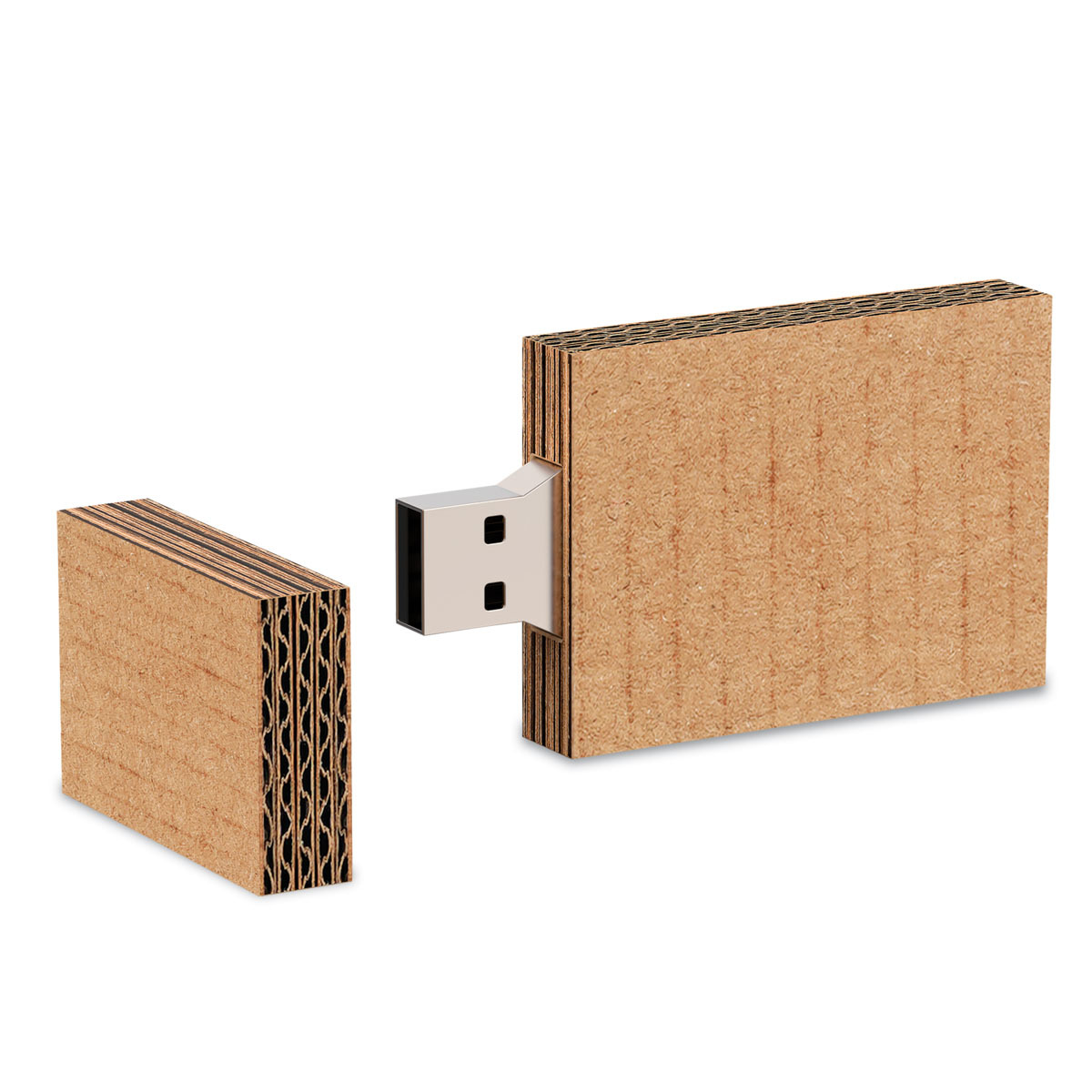 bb trading werbeartikel ag - Clé mémoire USB en carton | 16 à 32 Go | 2.0 | 6 x 2,8 x 0,8 cm