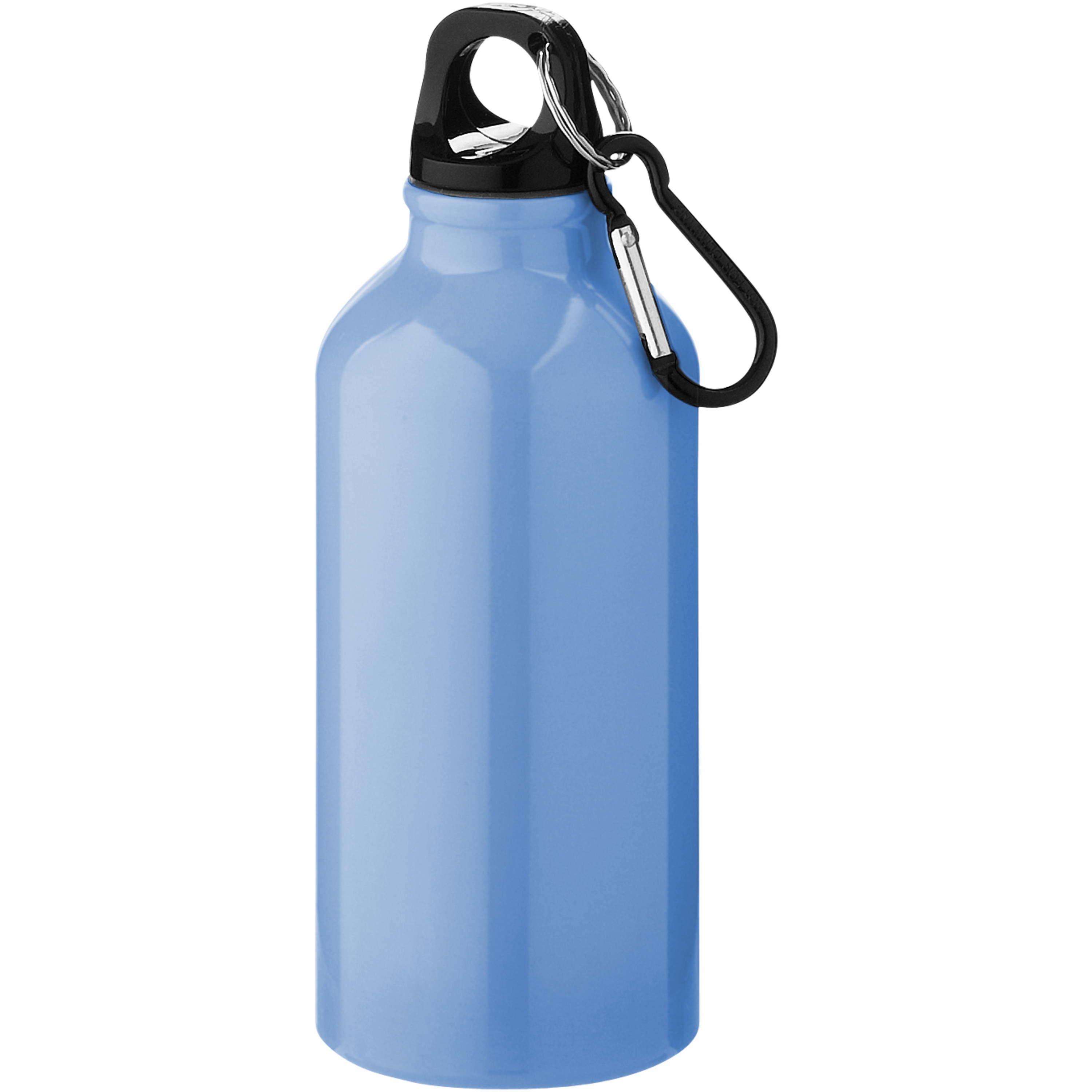 bb trading werbeartikel ag - Aluminum drinking bottle 0.4 l with snap hook