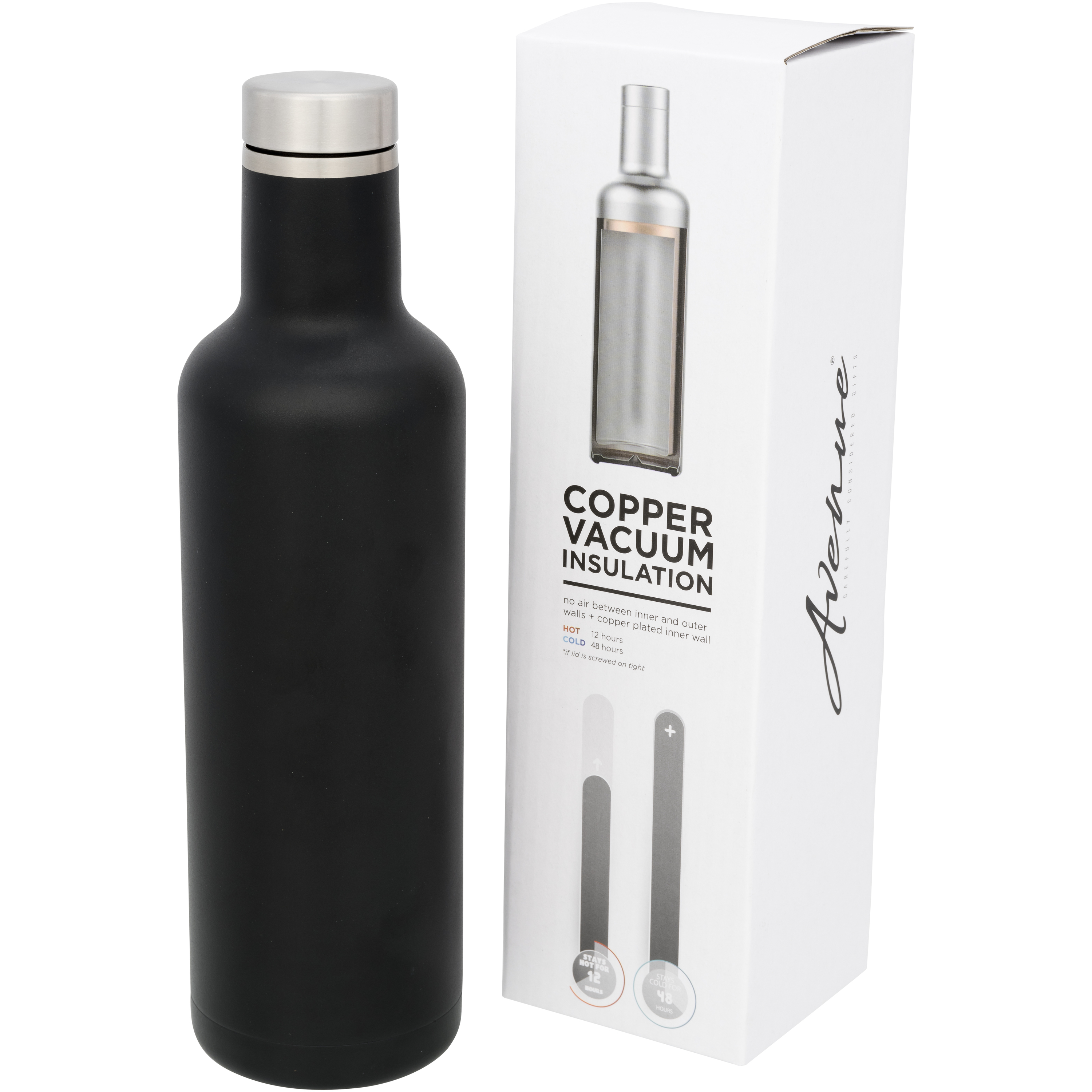 bb trading werbeartikel ag - Stainless steel vacuum flask 0.75 l with copper vacuum insulation