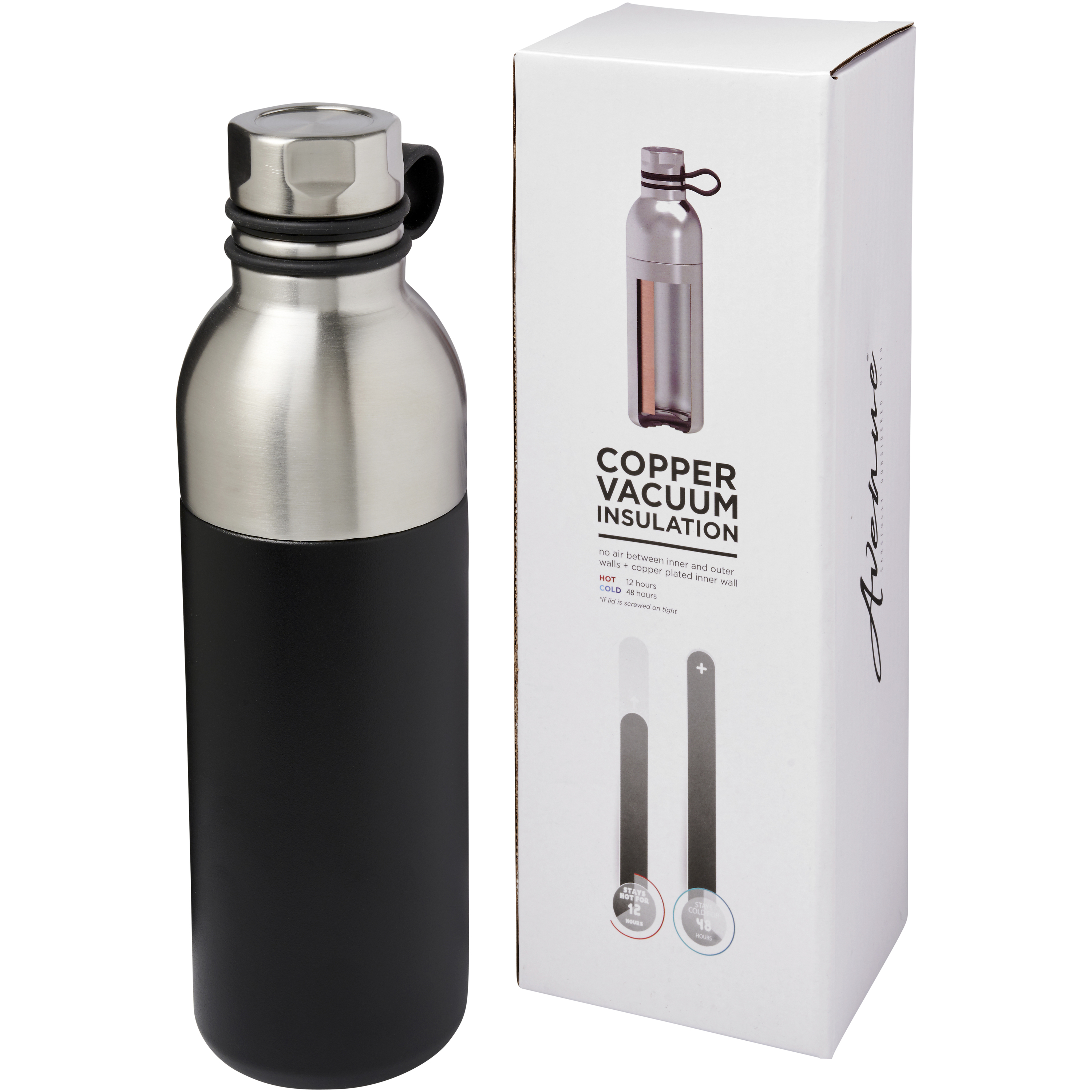 bb trading werbeartikel ag - Stainless steel vacuum flask 0.59 l with copper vacuum insulation