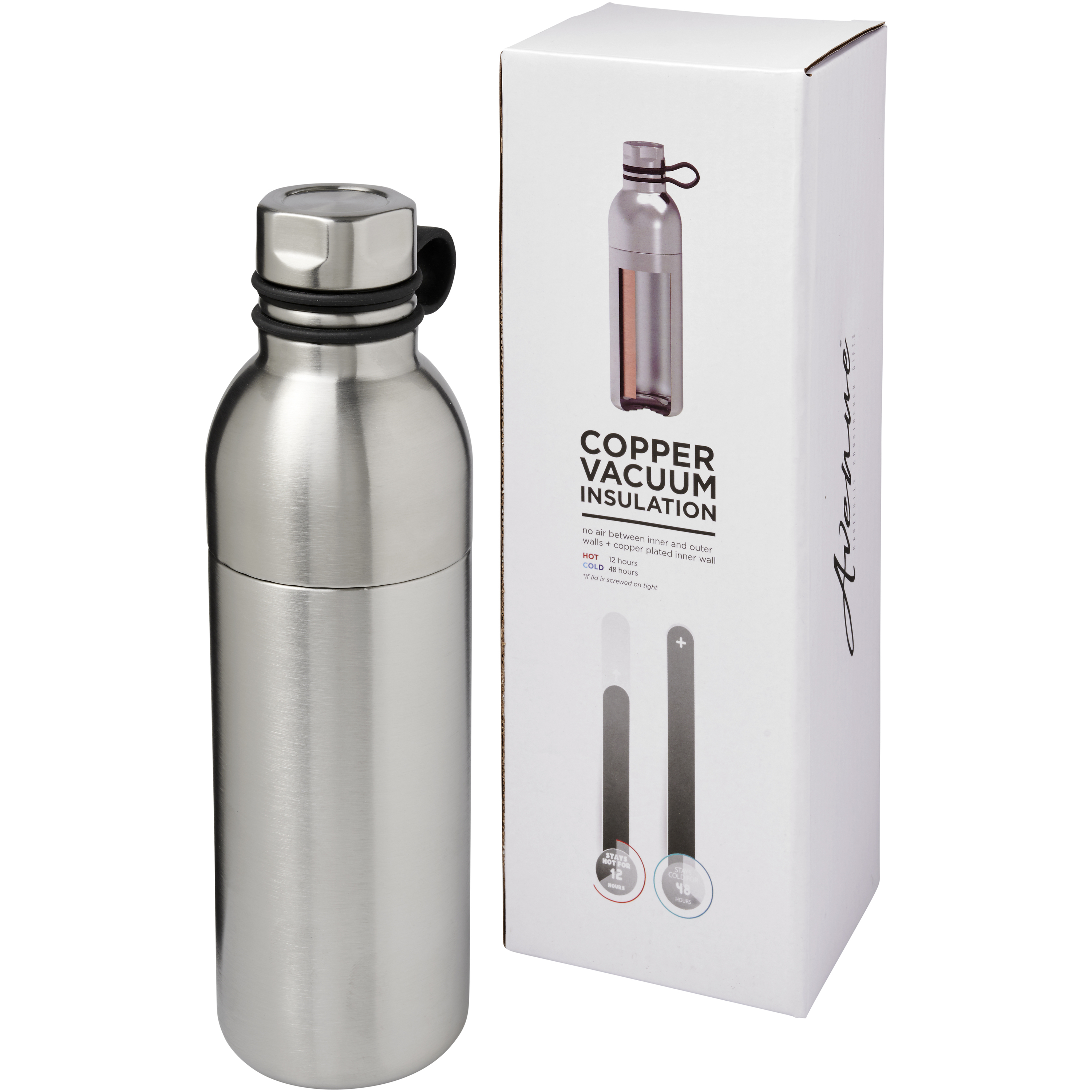 bb trading werbeartikel ag - Stainless steel vacuum flask 0.59 l with copper vacuum insulation