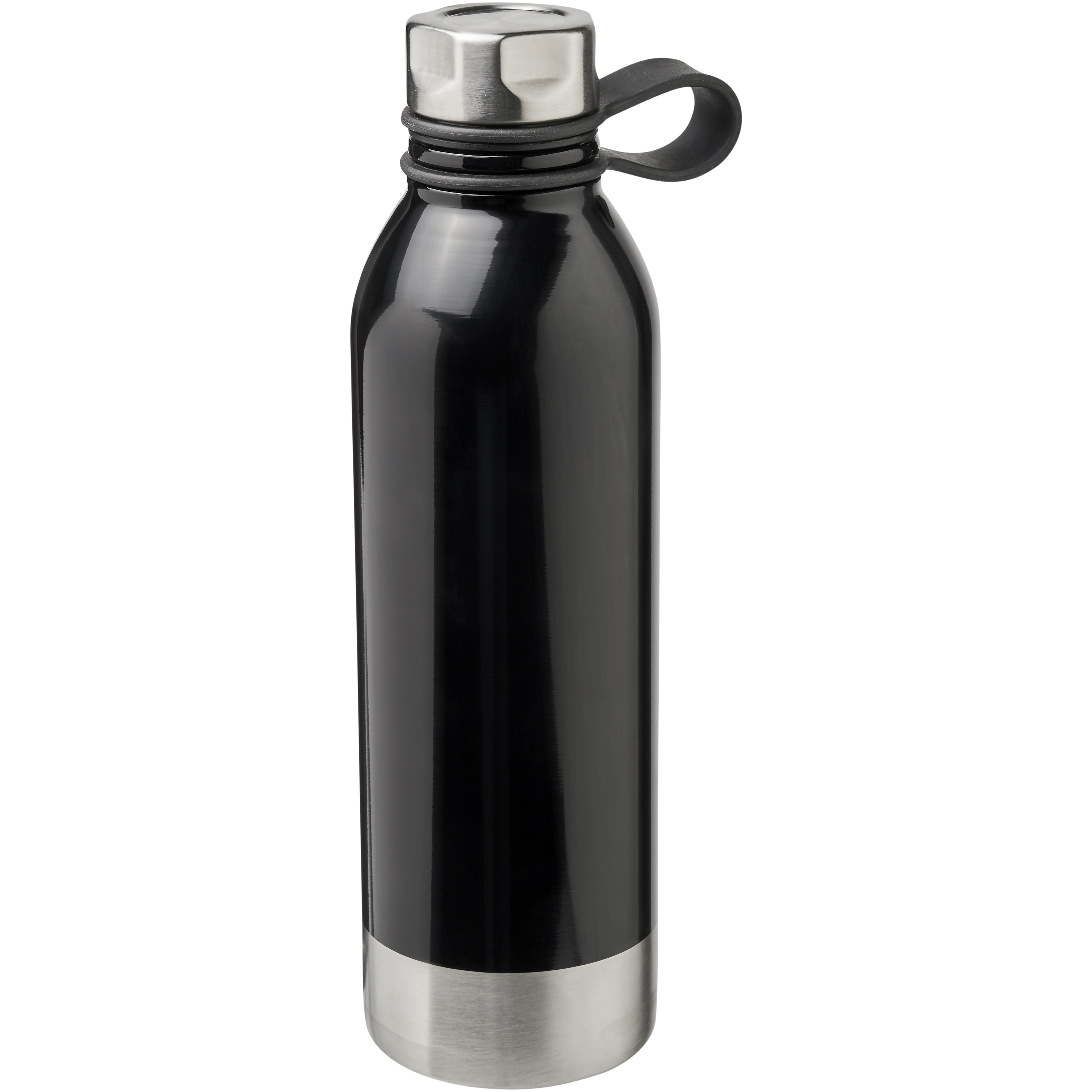 bb trading werbeartikel ag - Stainless steel drinking bottle 0.74 l with silicone hand loop