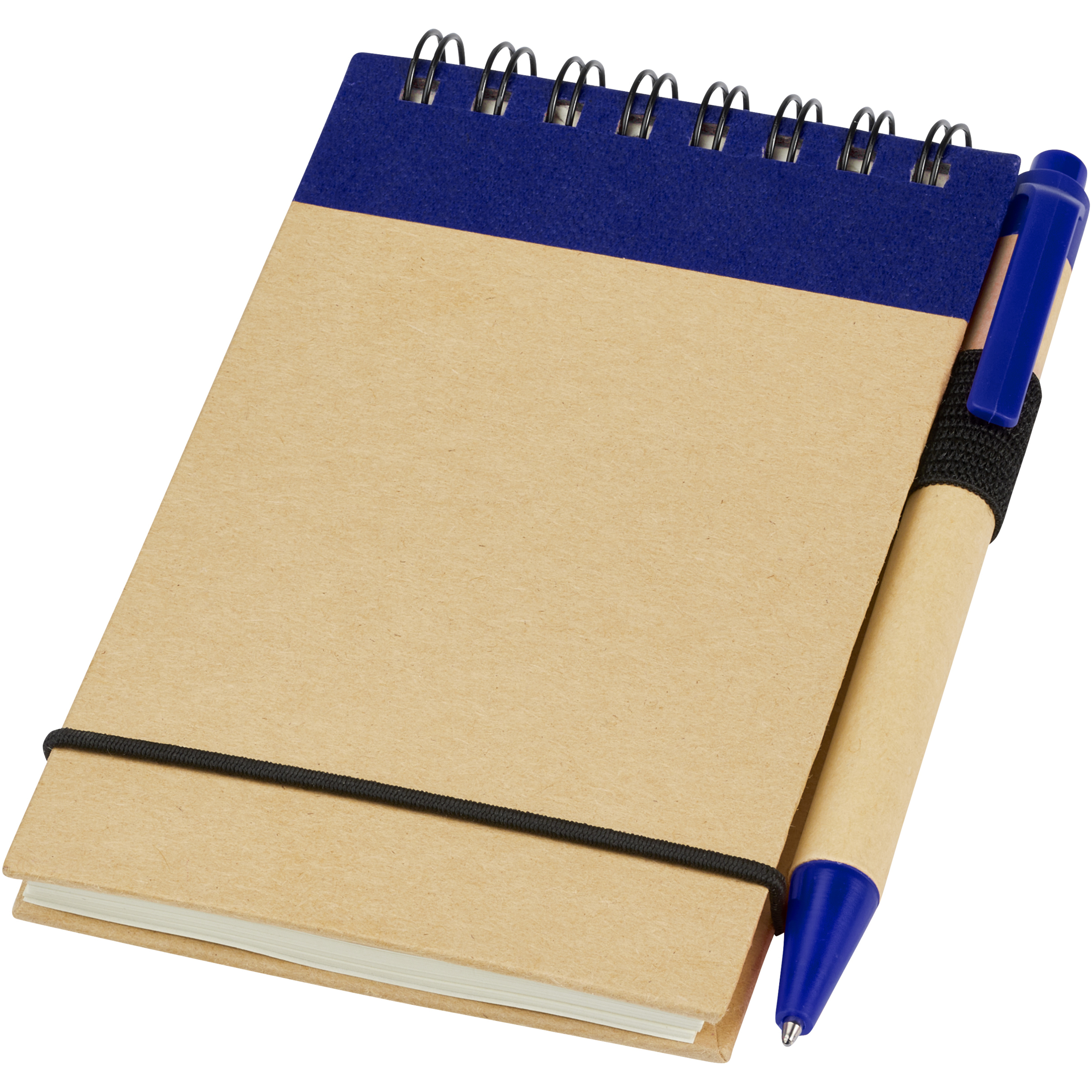 bb trading werbeartikel ag - Notizblock A7 Hardcover aus recyceltem Papier 40 Blatt mit Stift