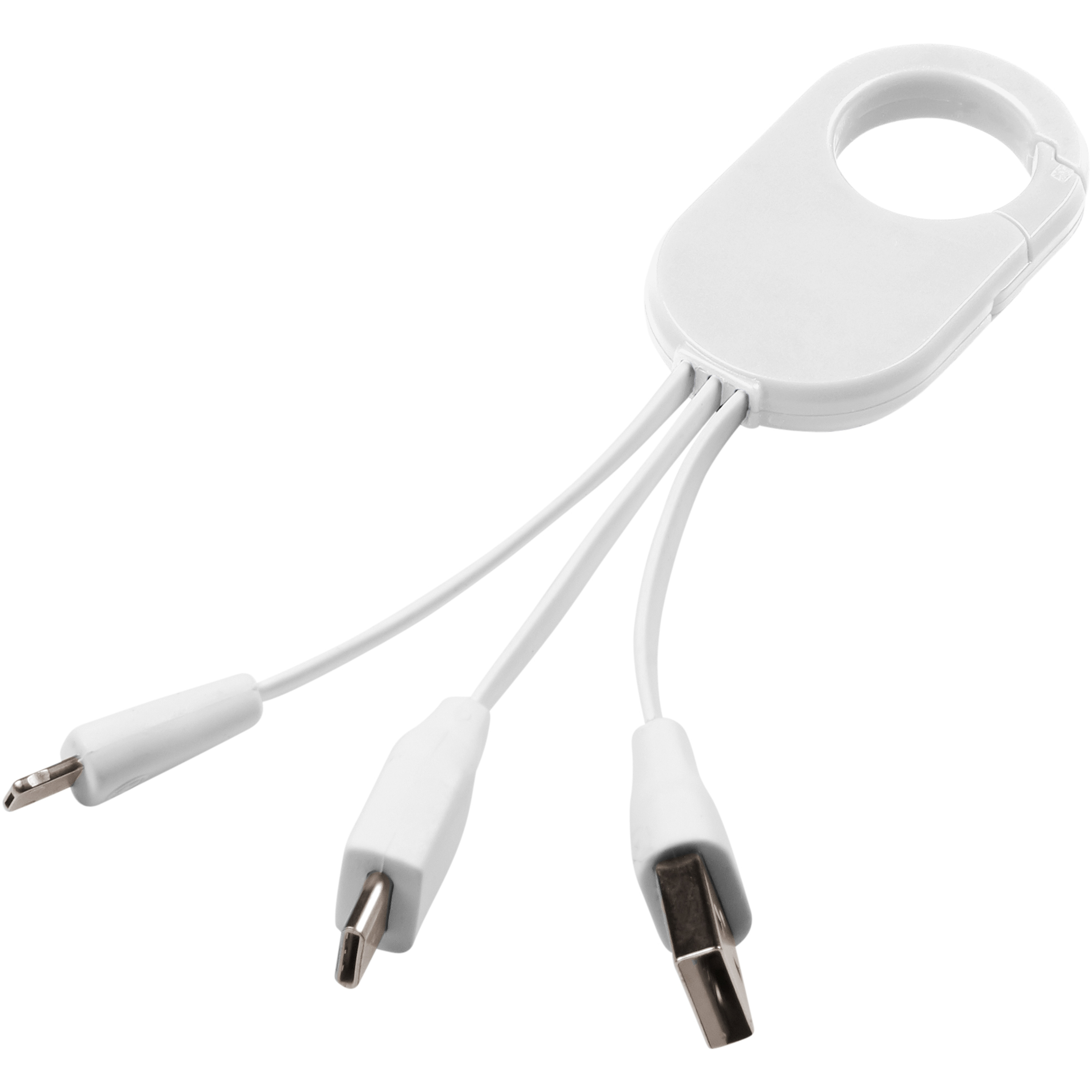 bb trading werbeartikel ag - Câble de recharge USB 3 en 1 Plastique ABS avec connecteur Type-C