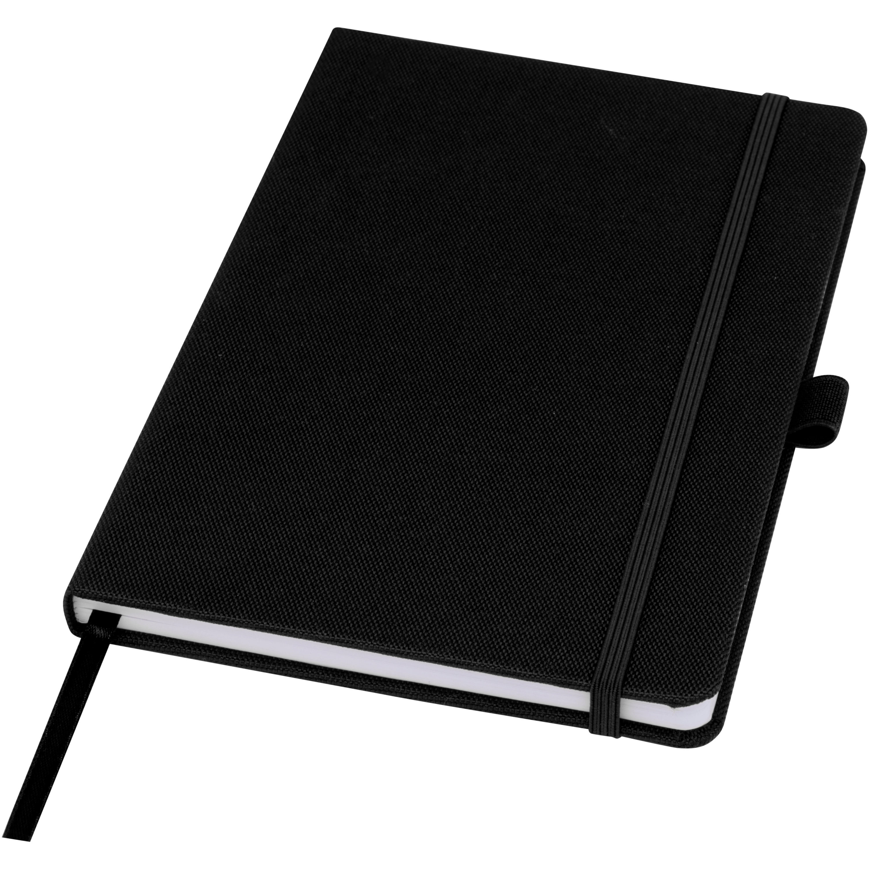 bb trading werbeartikel ag -  Carnet de notes A5 couverture rigide rPET plastique 160 pages lignées