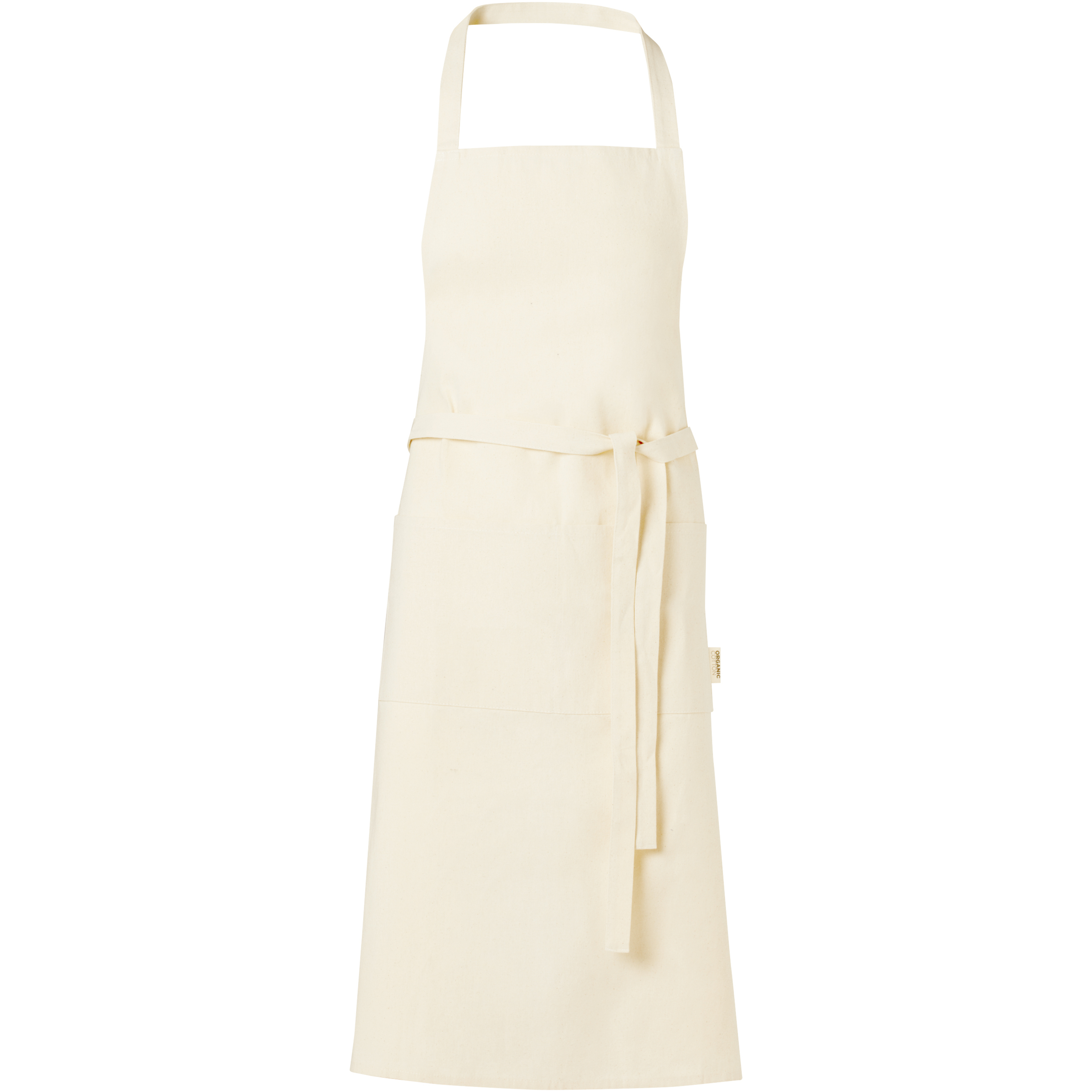bb trading werbeartikel ag - Bib apron made of organic cotton 200 g/m² with front pockets