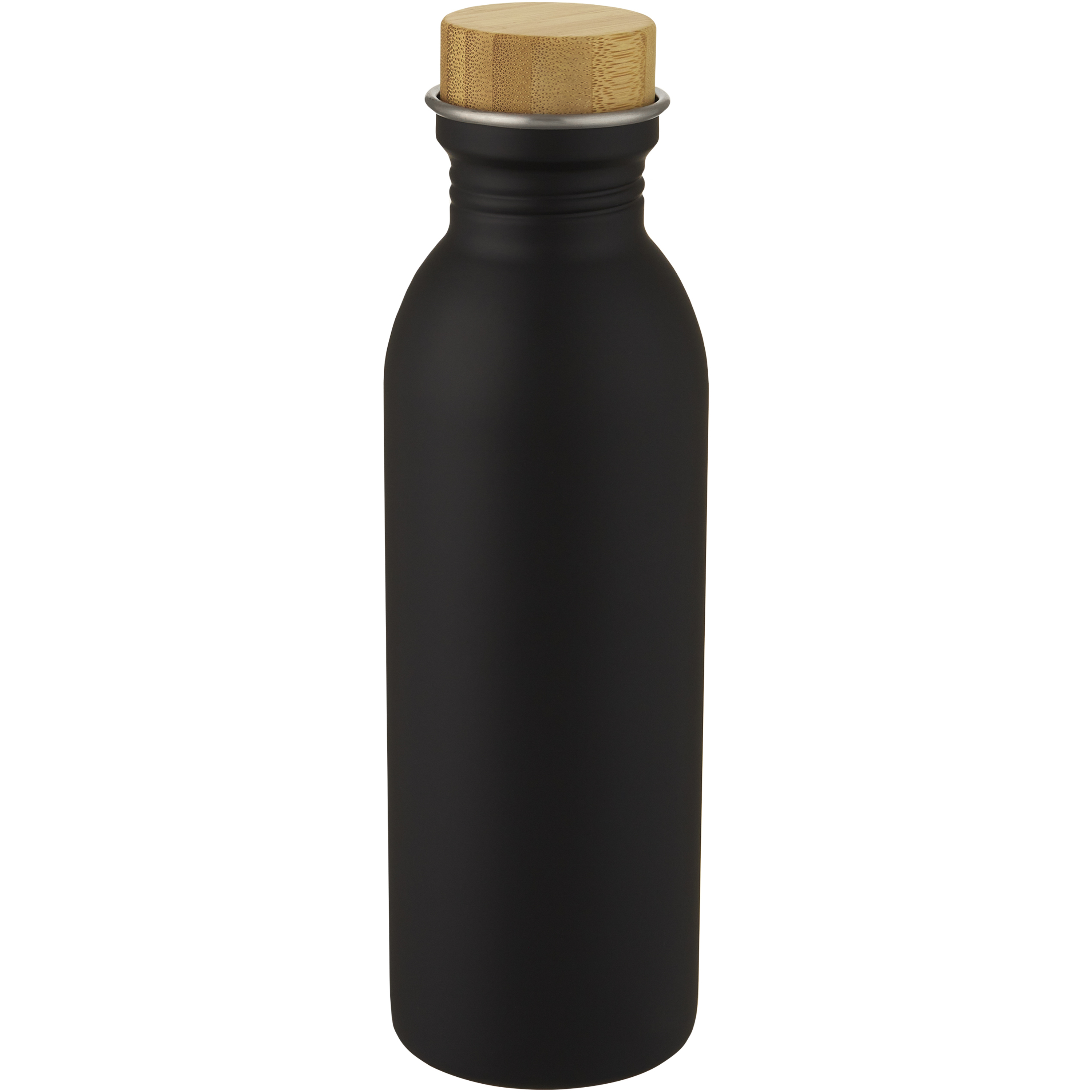 bb trading werbeartikel ag - Stainless steel drinking bottle 0.65 l with bamboo lid
