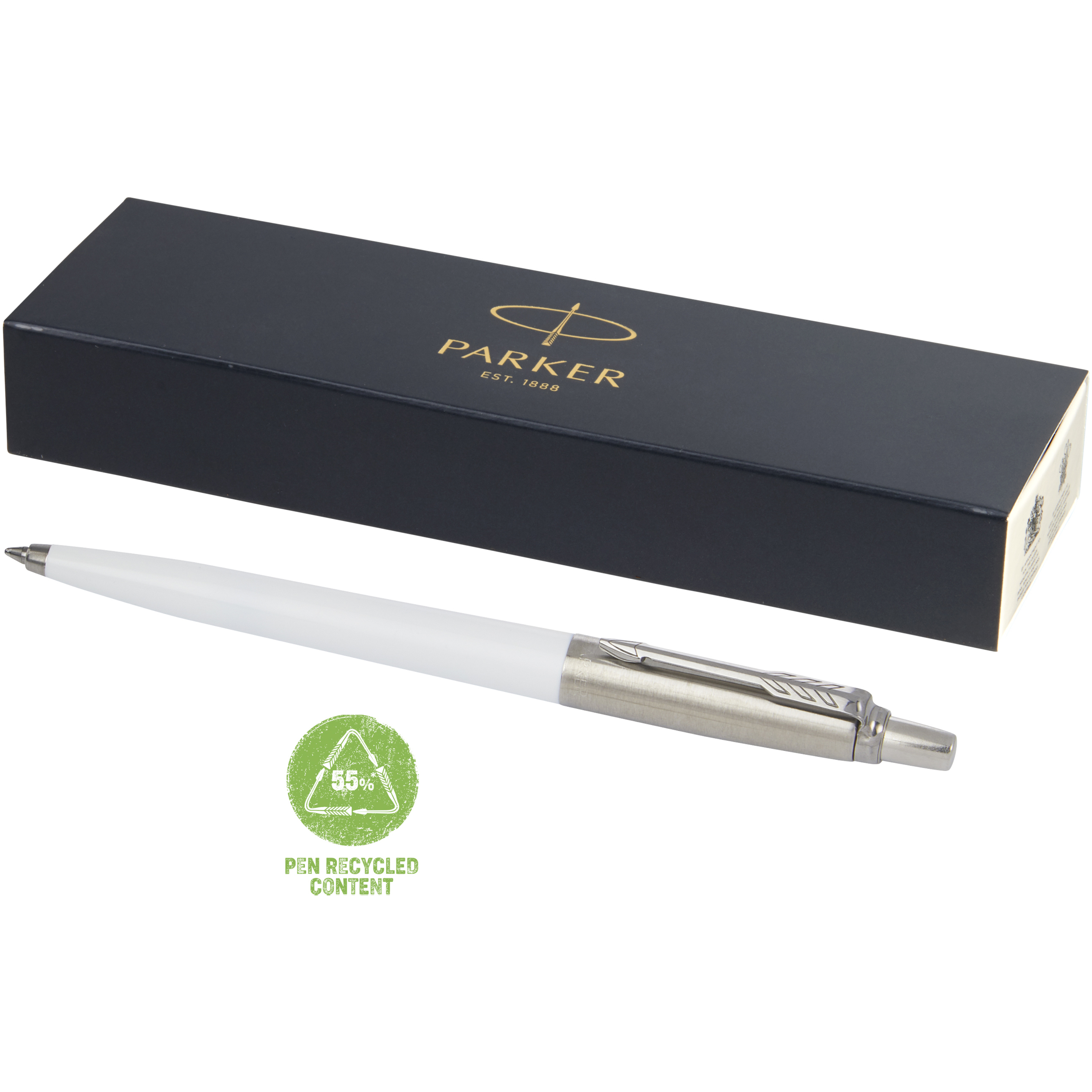 bb trading werbeartikel ag - Parker Jotter ballpoint pen made from recycled plastic Refill blue ink