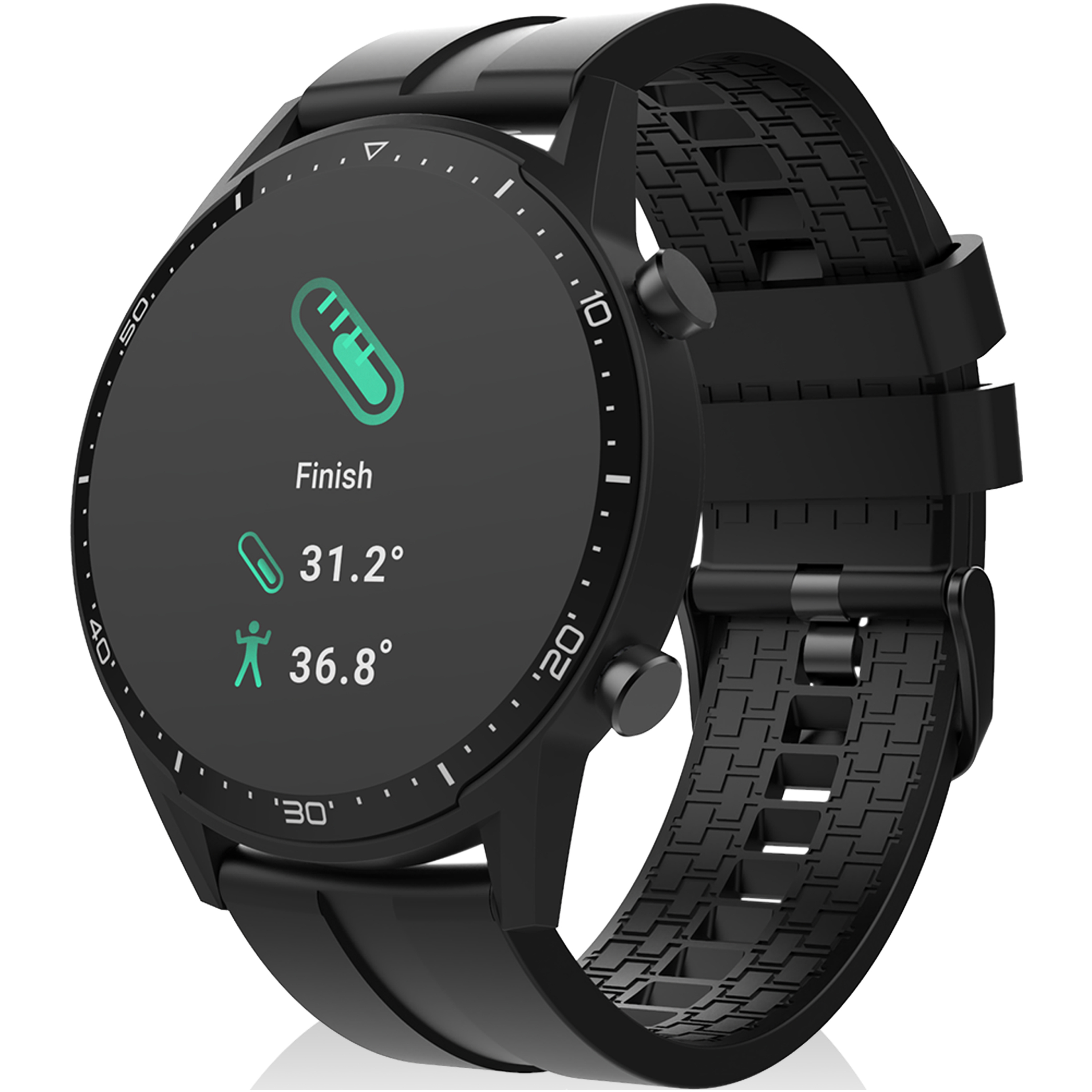 bb trading werbeartikel ag - Wireless Sportarmband aus Kunststoff mit 1,3-Zoll Touchscreen