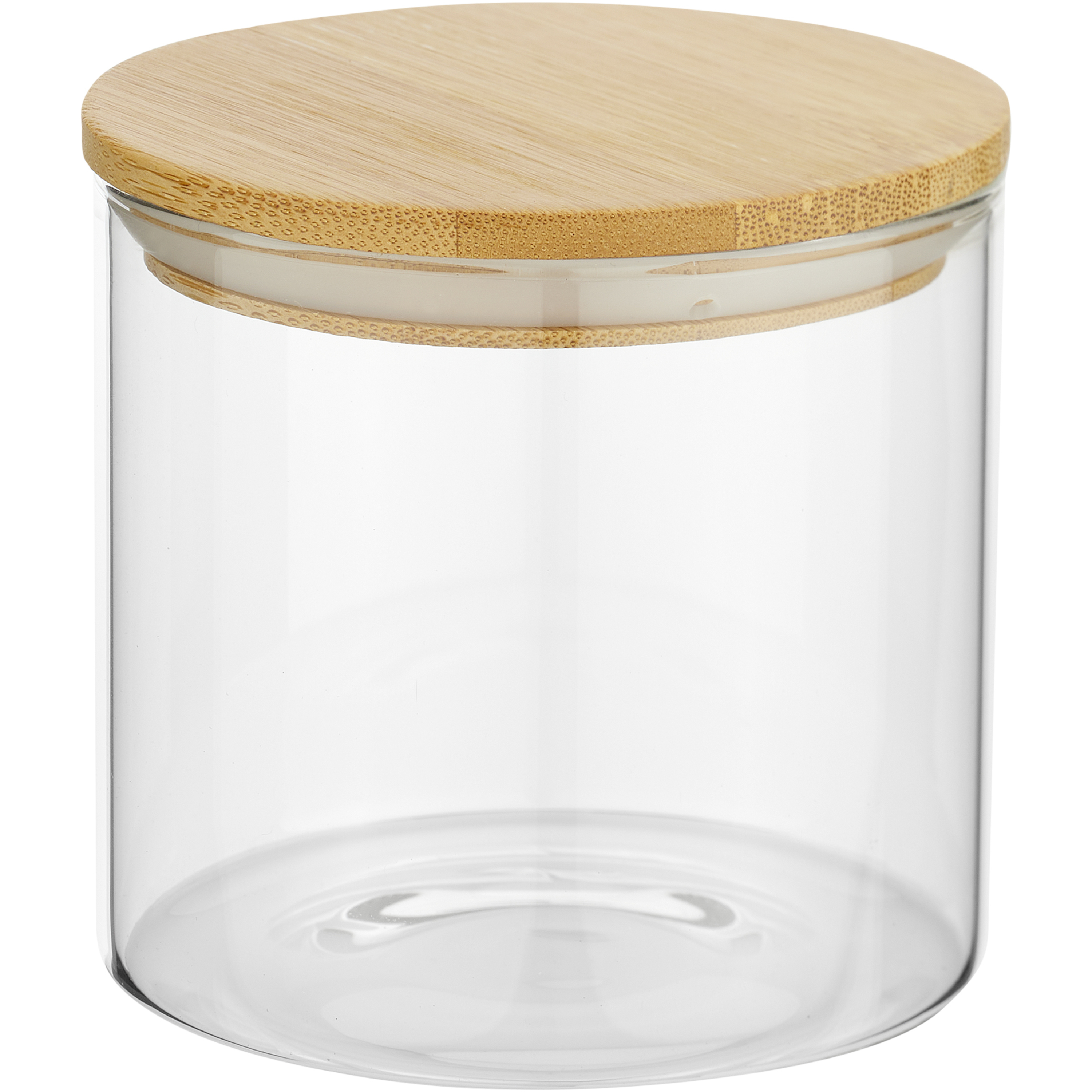 bb trading werbeartikel ag - Petit récipient en verre pour aliments avec couvercle en bambou