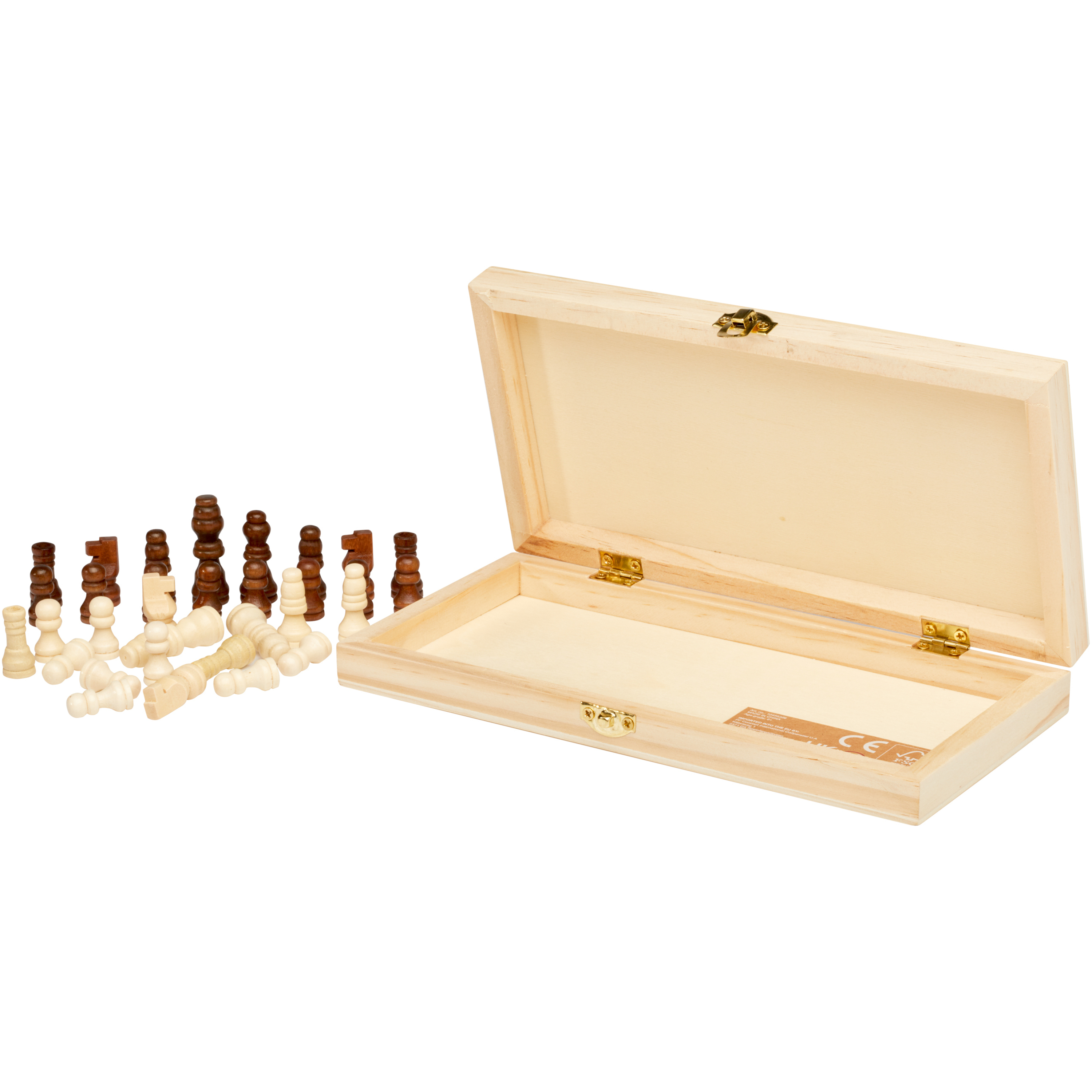 bb trading werbeartikel ag - Wooden chess set in printable folding wooden case