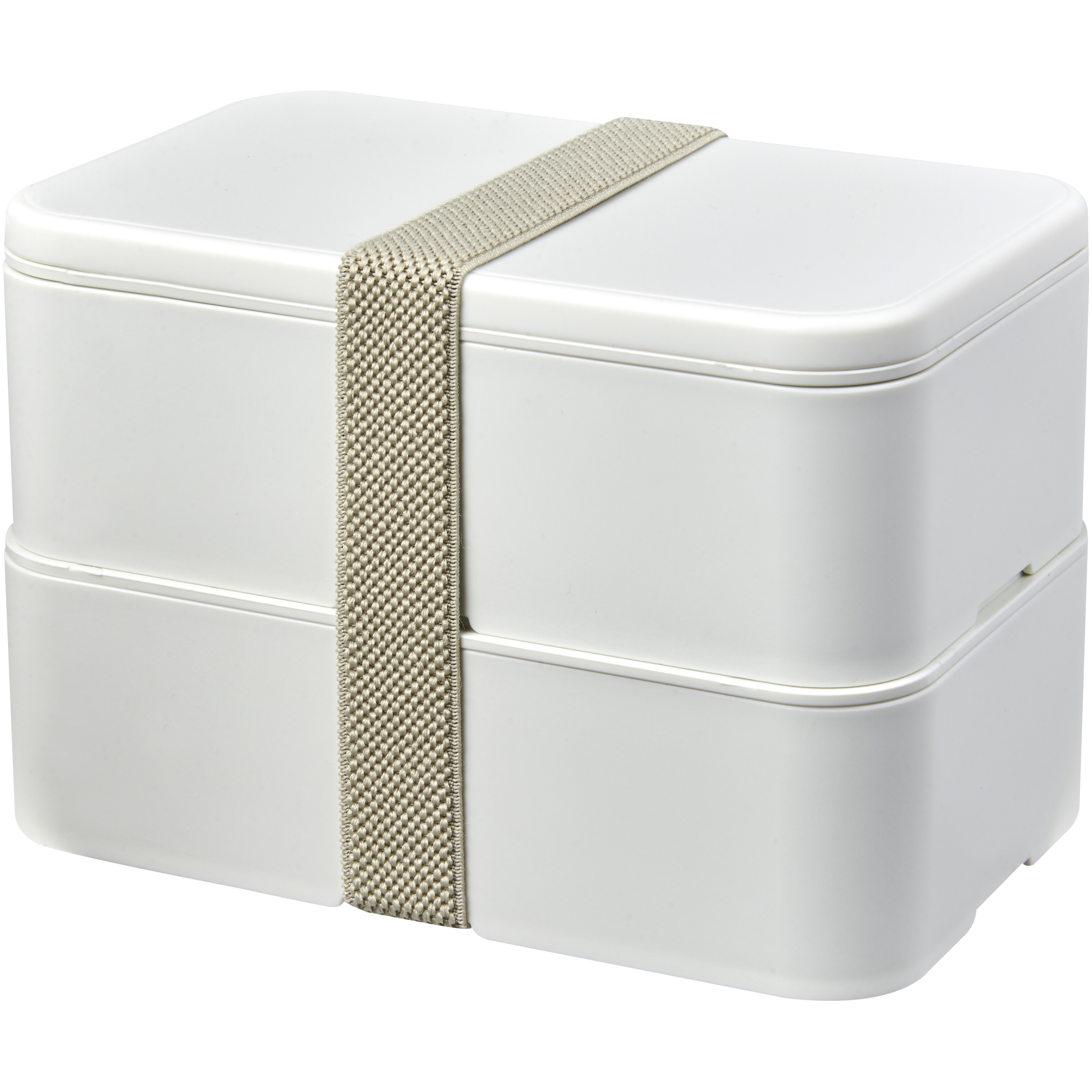 bb trading werbeartikel ag - Boîte à lunch double en bioplastique de canne à sucre 18 x 11 x 11,3 cm