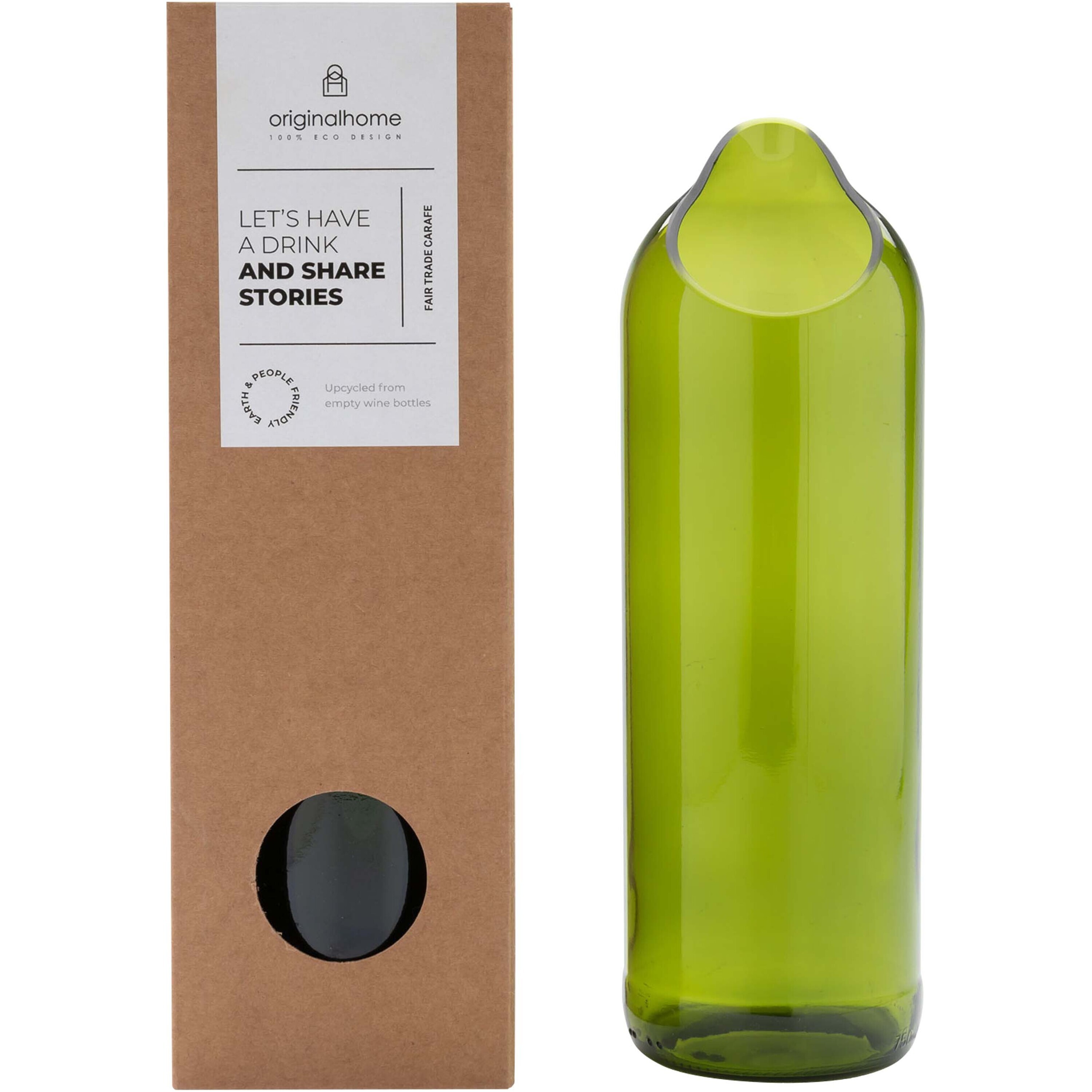 bb trading werbeartikel ag - Wasserkaraffe aus upcxyceltem Glas 0,75 l in Kartonbox