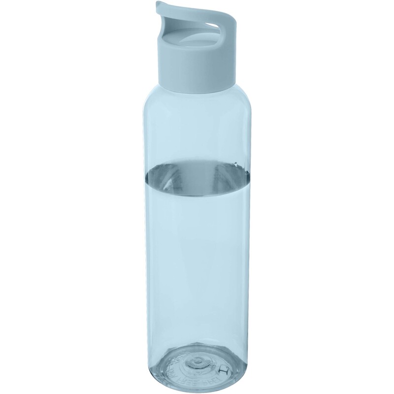 Trinkflasche aus recyceltem Kunststoff 0,65 l mit Drehverschluss-Deckel mit Logo bedrucken