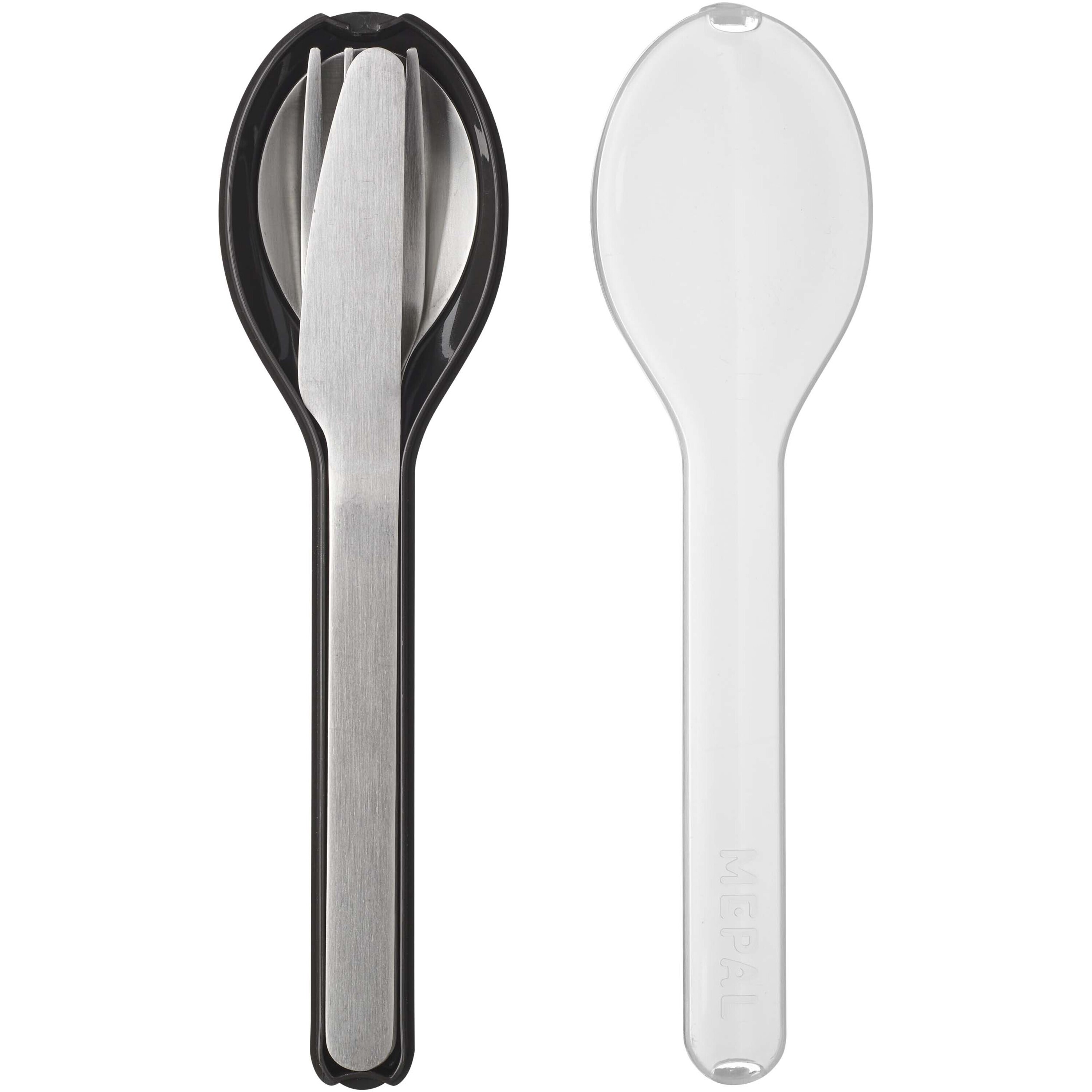 bb trading werbeartikel ag - Mepal Ellipse stainless steel cutlery set in plastic container