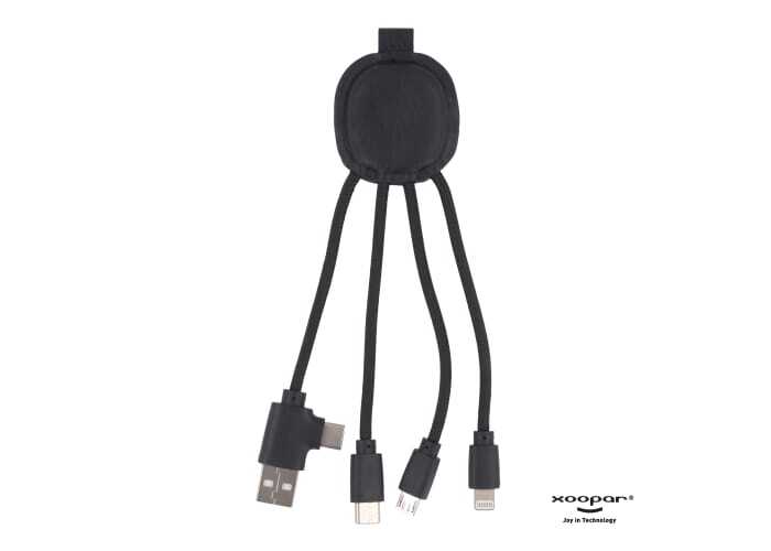 bb trading werbeartikel ag - Xoopar USB Ladekabel Iné Smart NFC aus recyceltem Leder