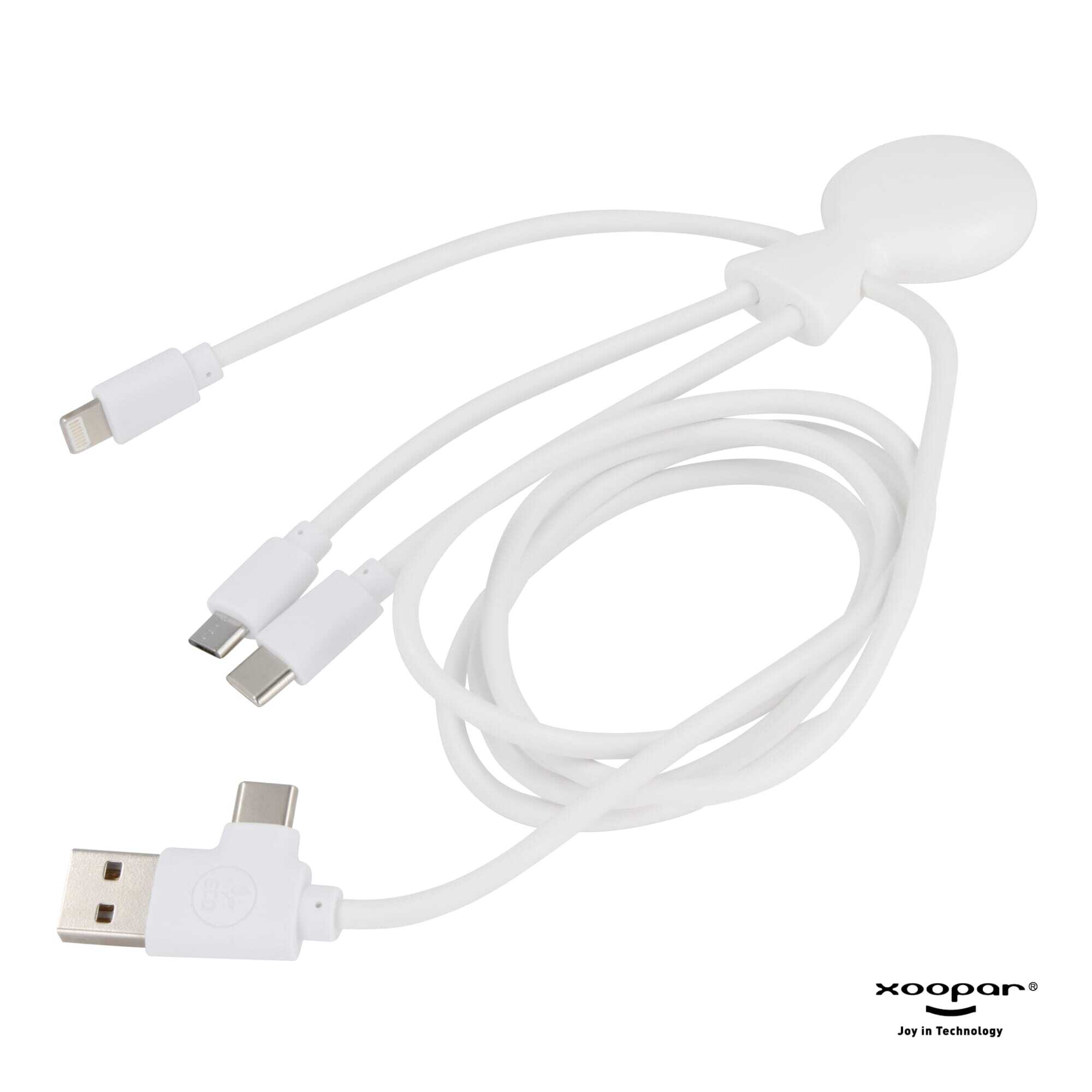 bb trading werbeartikel ag - Xoopar Set mit USB Powerbank und Ladekabel aus Kunststoff