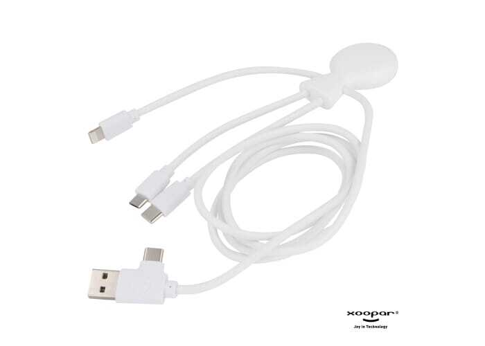 bb trading werbeartikel ag - Xoopar Set mit USB Powerbank und Ladekabel aus Kunststoff