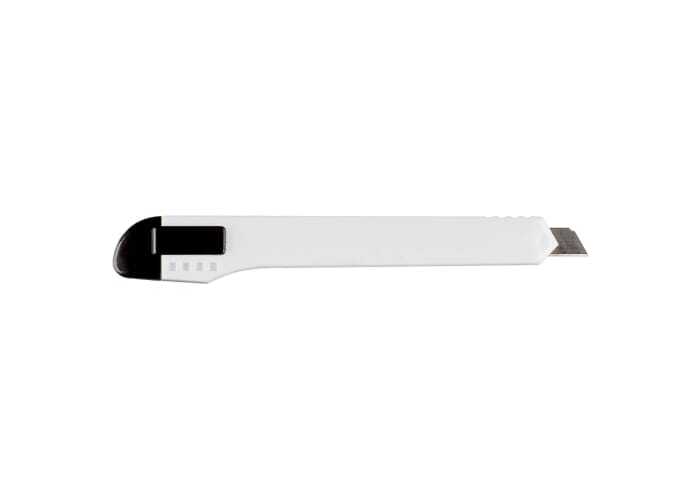 bb trading werbeartikel ag - Kartonmesser aus Metall 12 Abbrechklingen 14 x 2 cm