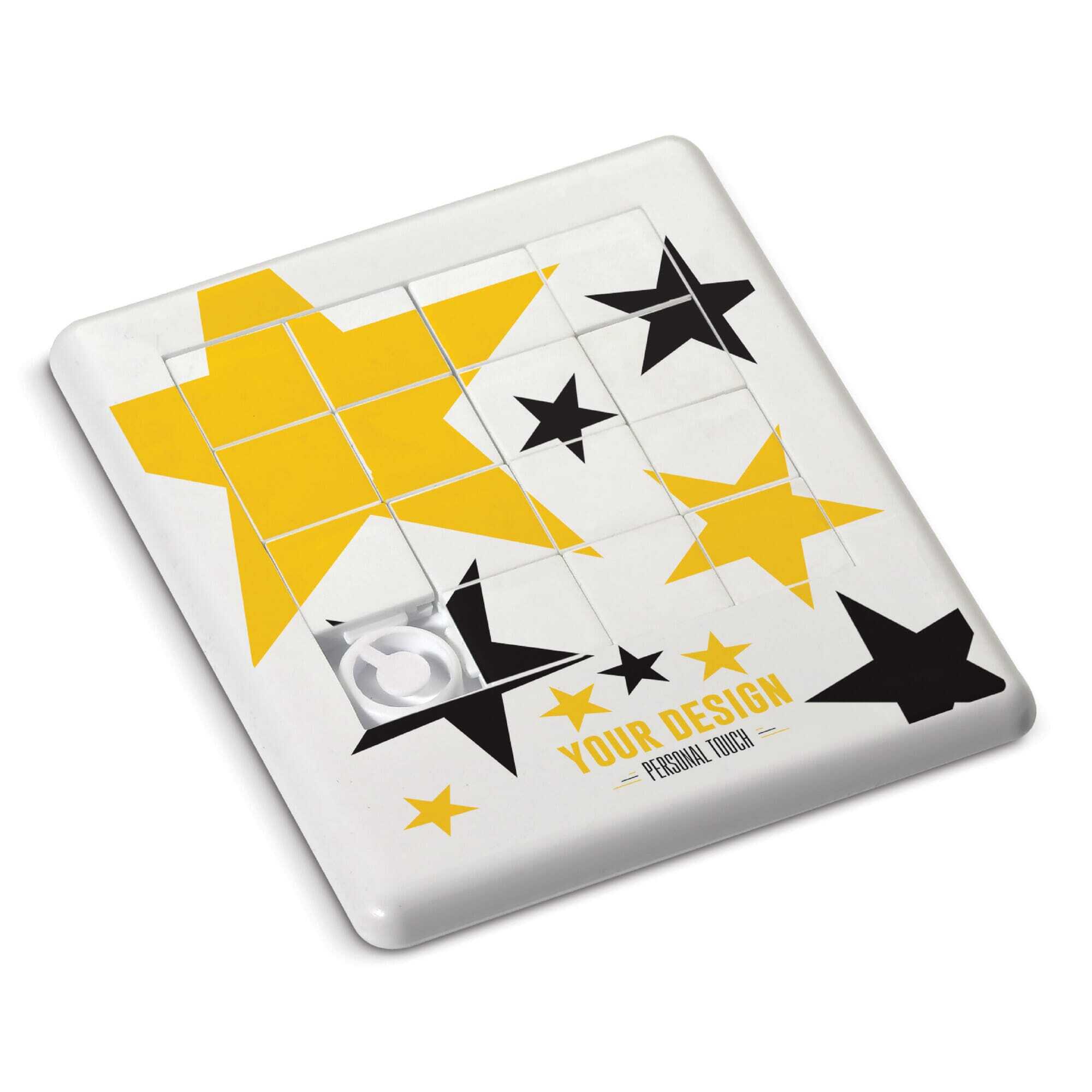 bb trading werbeartikel ag - Schiebepuzzle aus Kunststoff 9 x 7,5 x 0,6 cm im Retro-Design