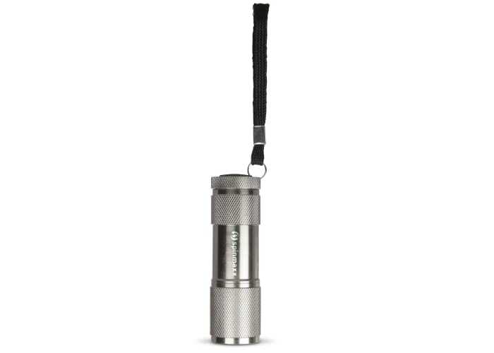 bb trading werbeartikel ag - LED flashlight made of aluminum with wrist strap